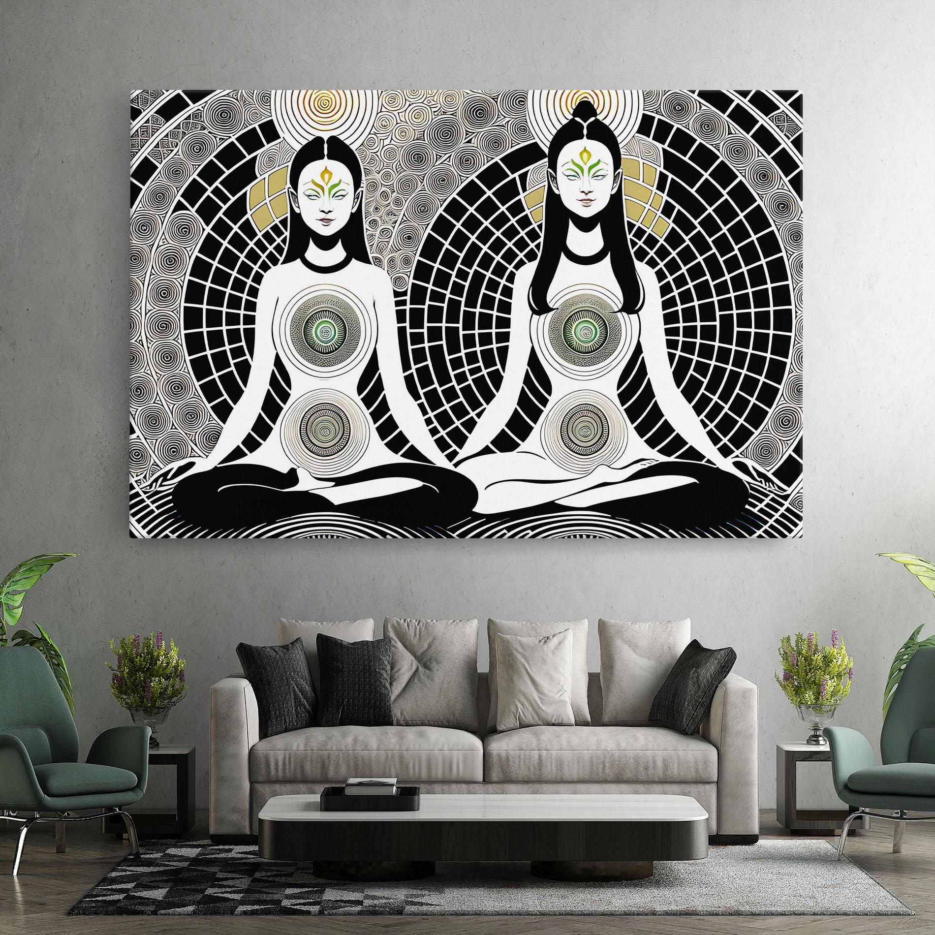 Vászonkép Clolorful Meditation mockup 7