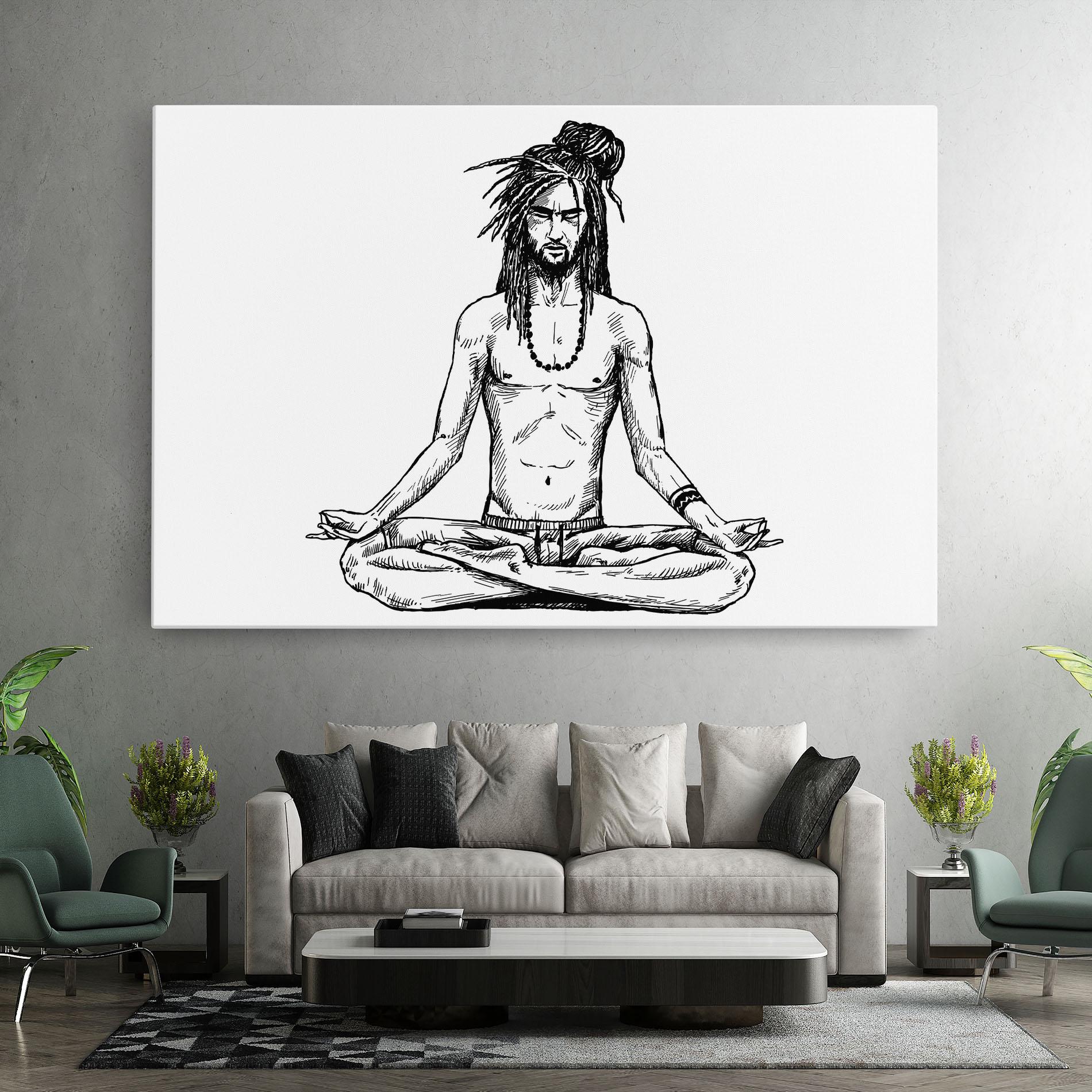 Vászonkép Focused Meditation mockup 7
