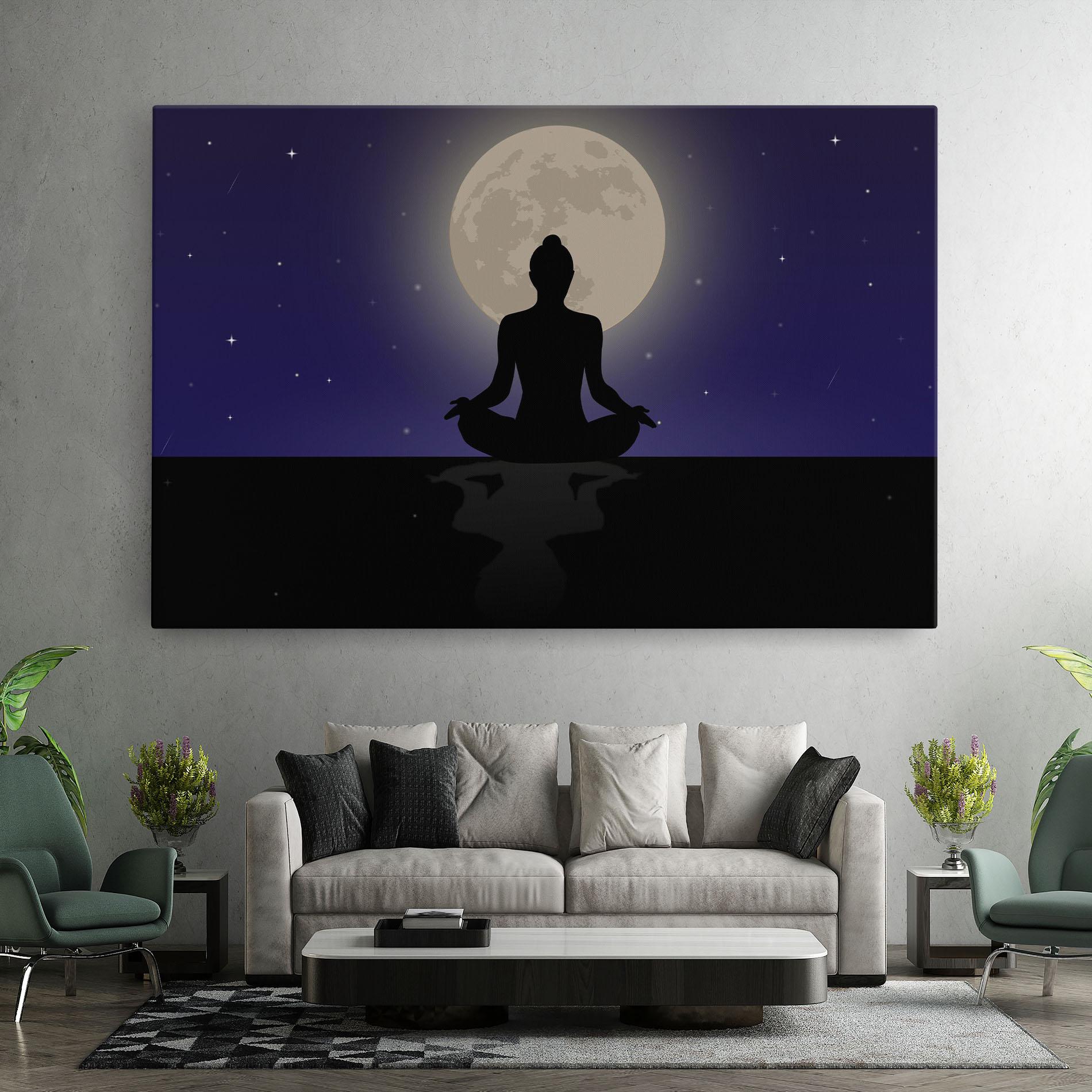 Vászonkép Full Moon Yoga mockup 7