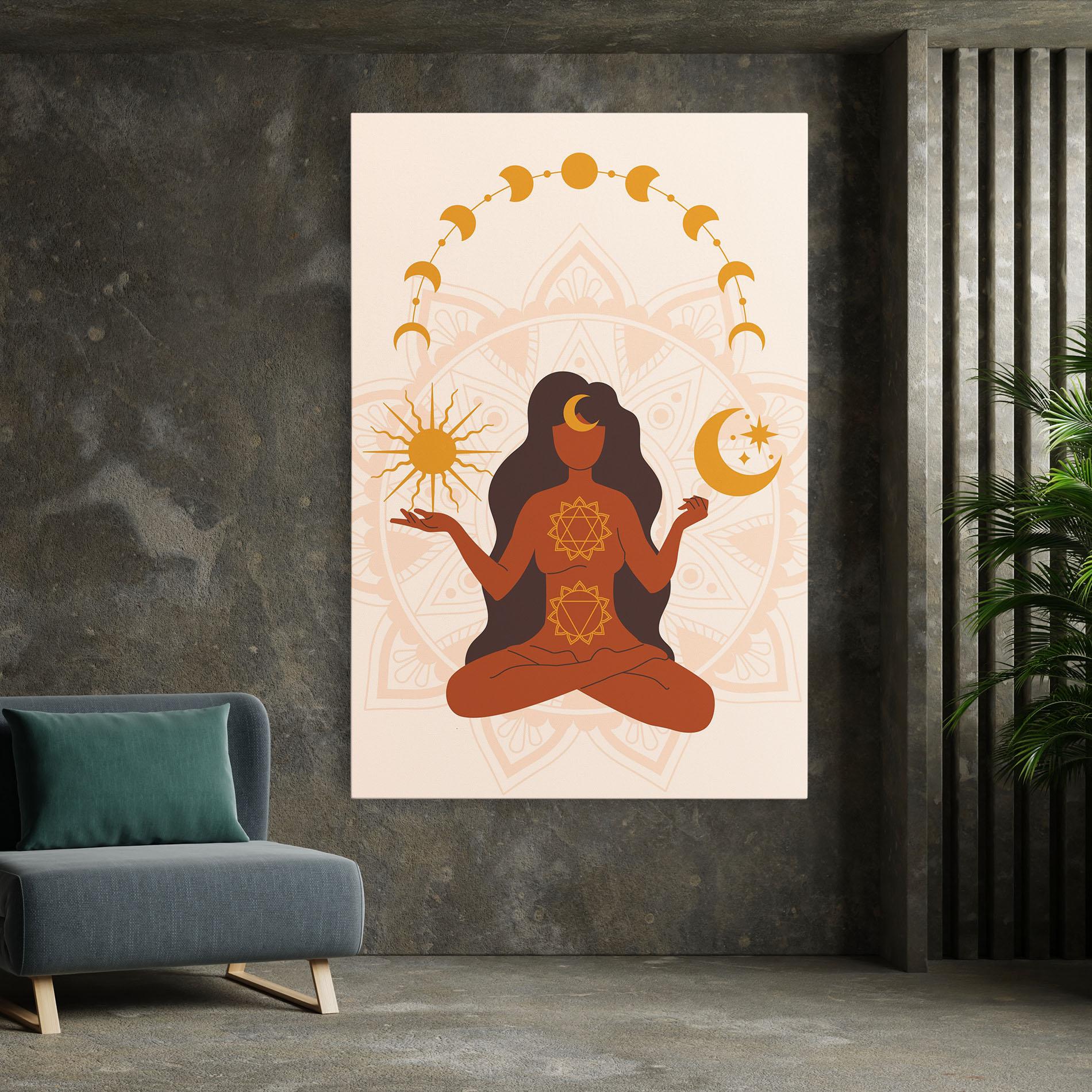 Vászonkép Moon Sun Meditation mockup 7