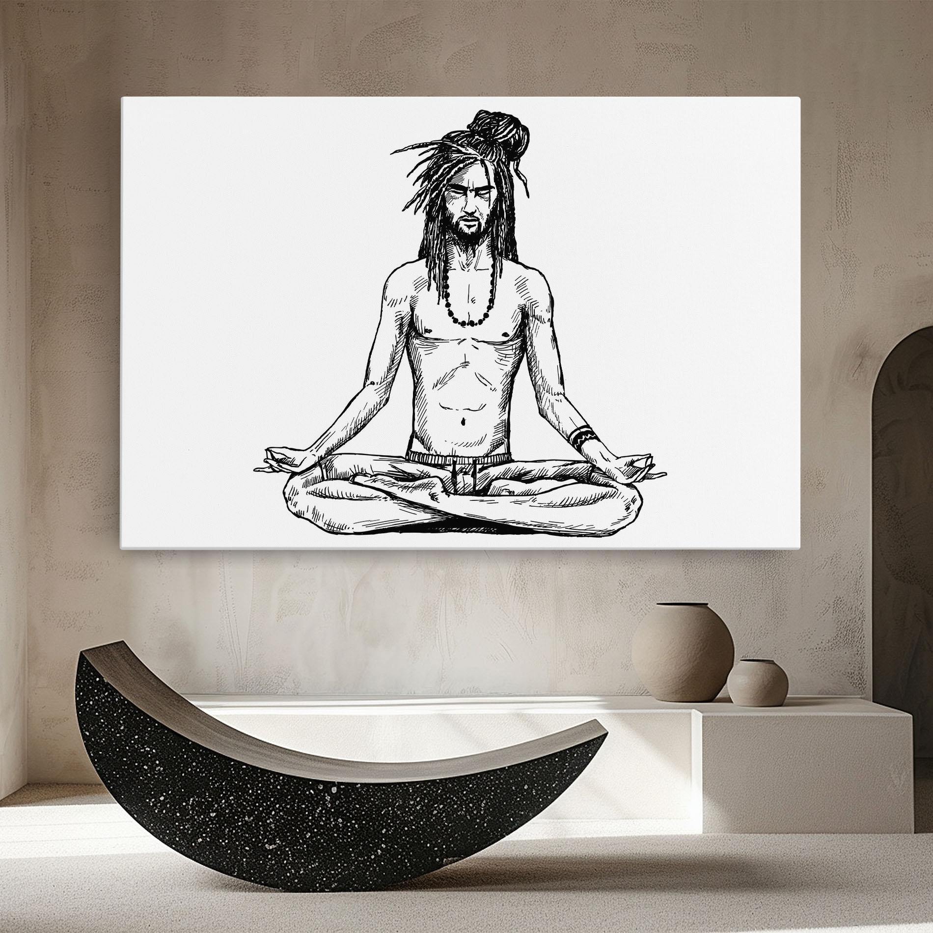 Vászonkép Focused Meditation mockup 8