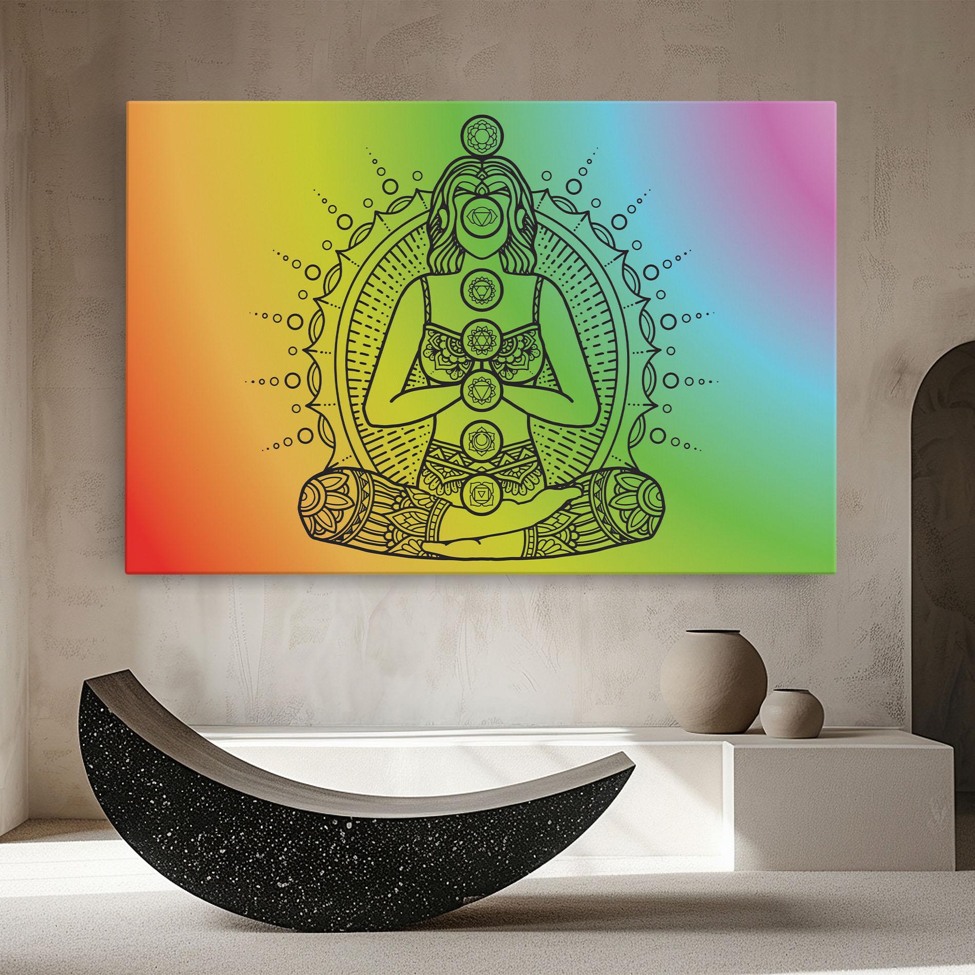 Vászonkép Girl Meditation mockup 8