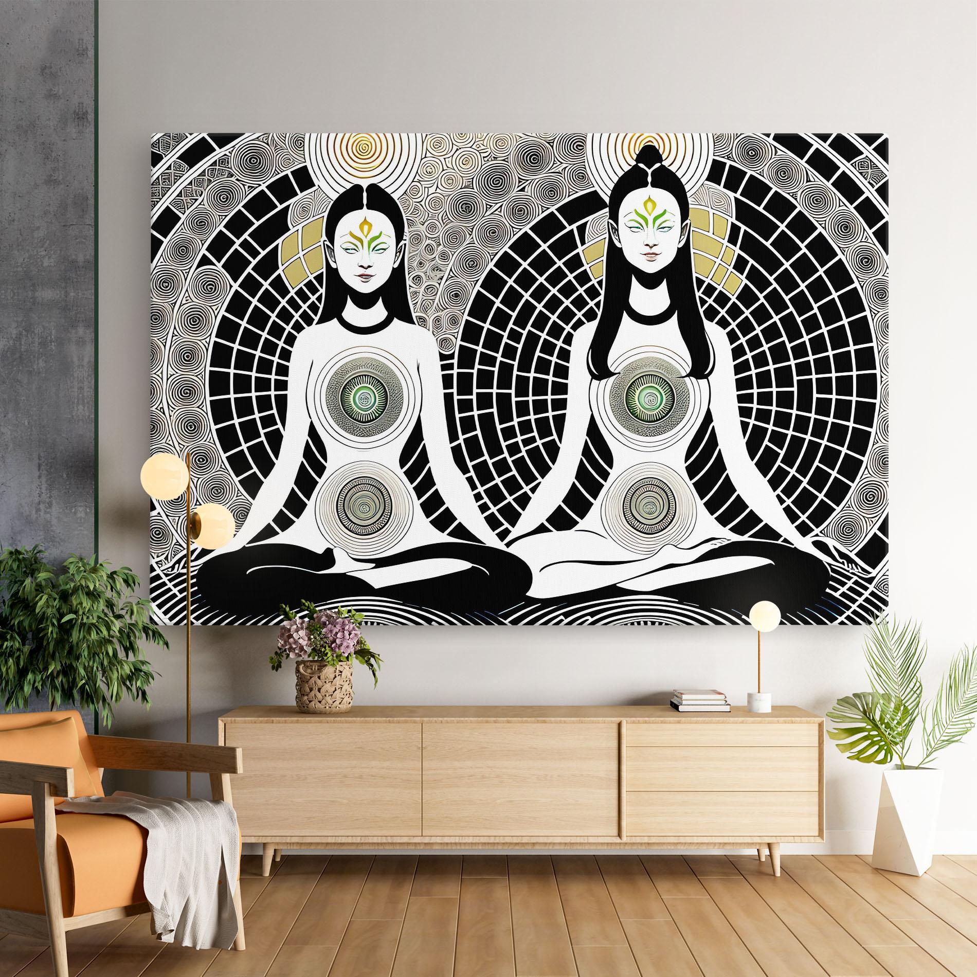 Vászonkép Clolorful Meditation mockup 9