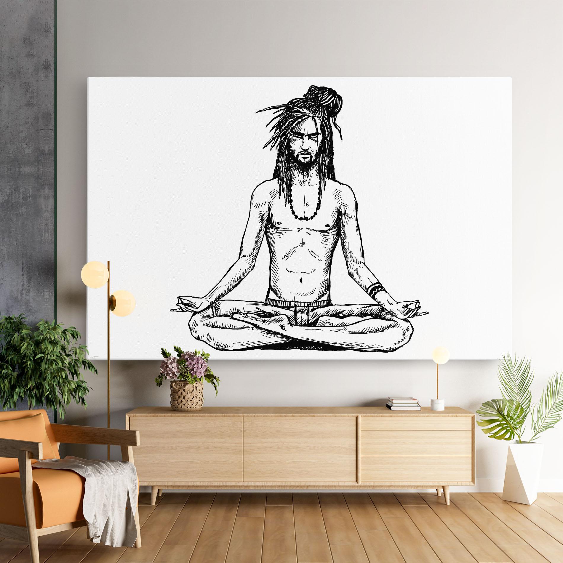 Vászonkép Focused Meditation mockup 9