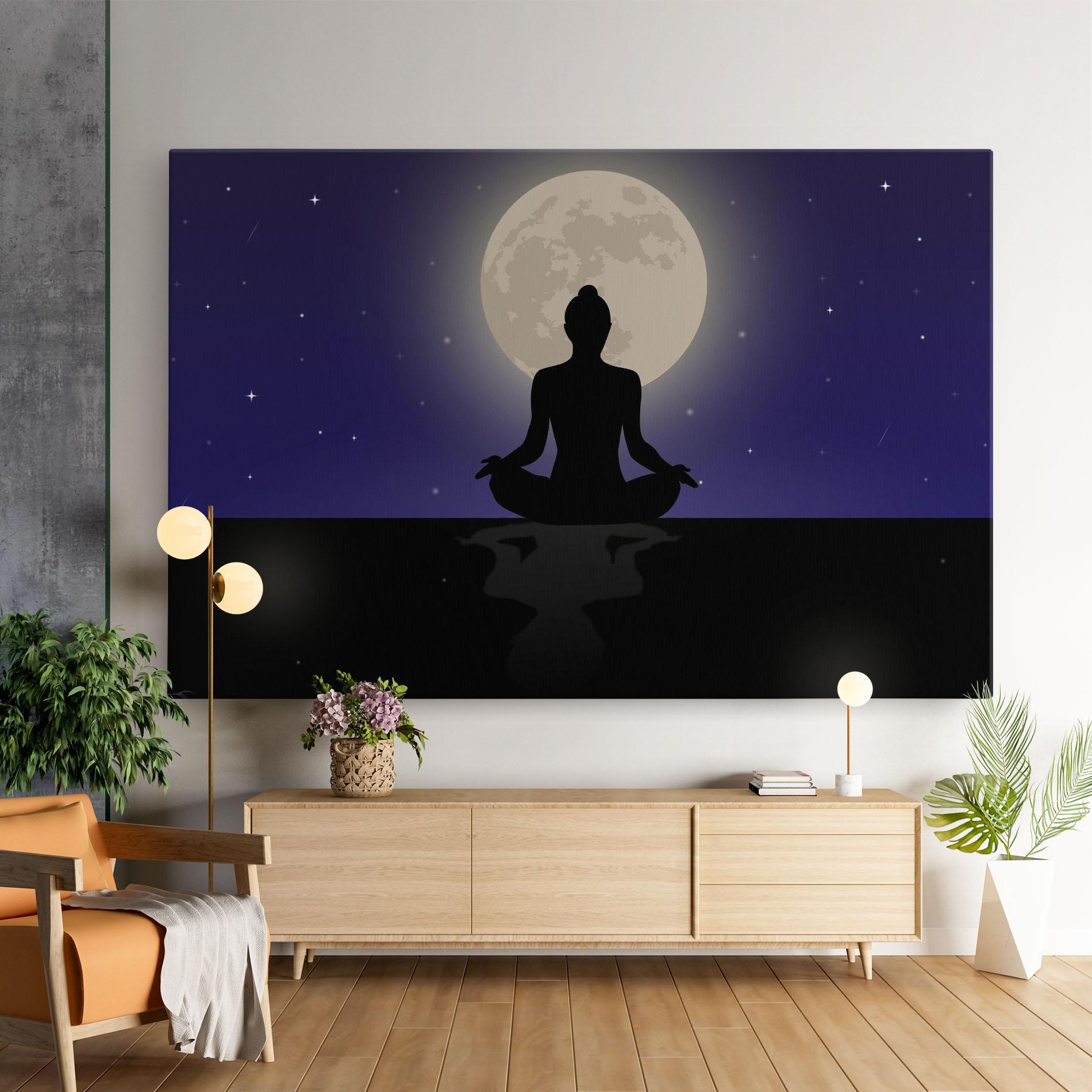 Vászonkép Full Moon Yoga mockup 9
