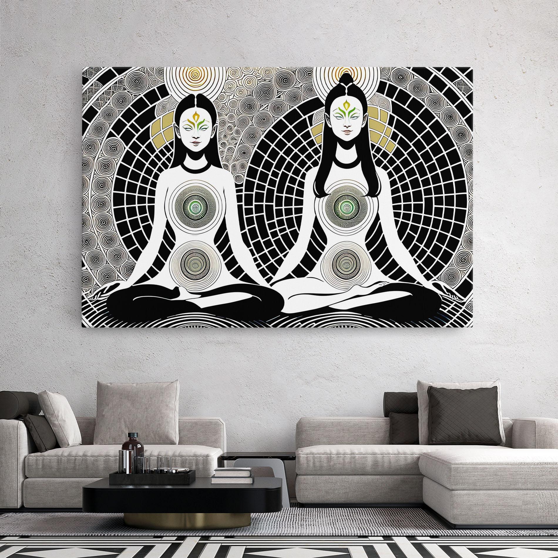 Vászonkép Clolorful Meditation mockup 2