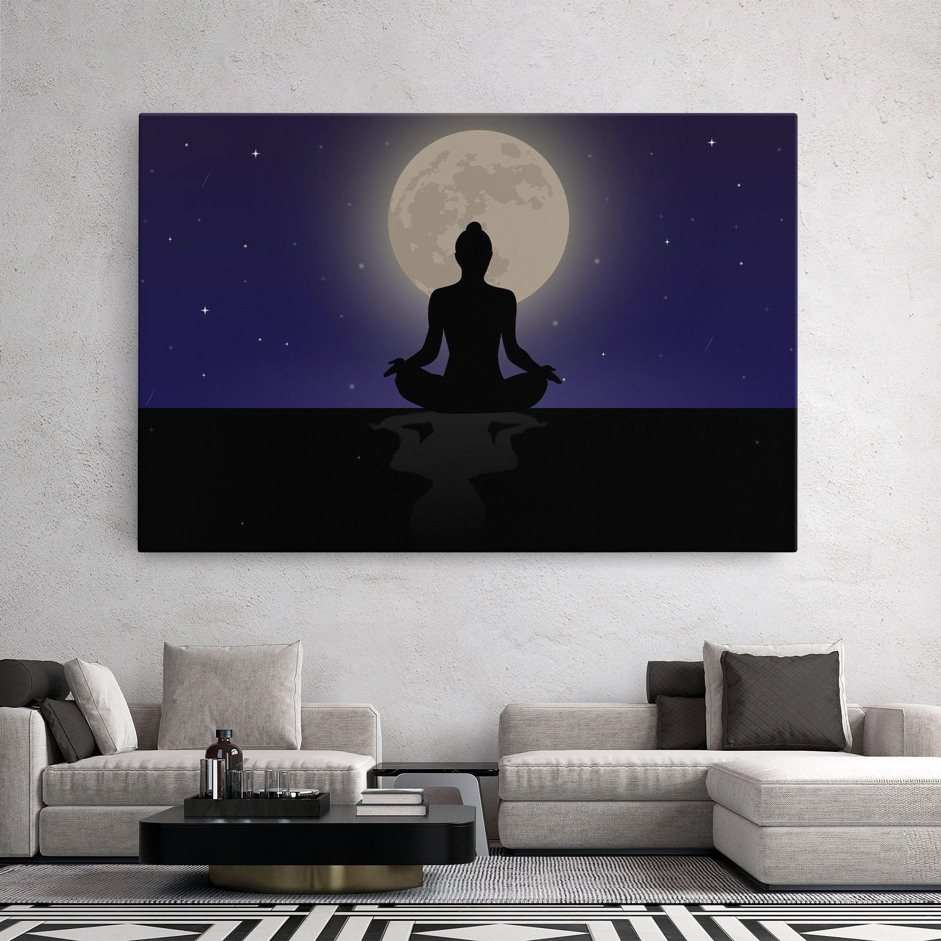 Vászonkép Full Moon Yoga mockup 2