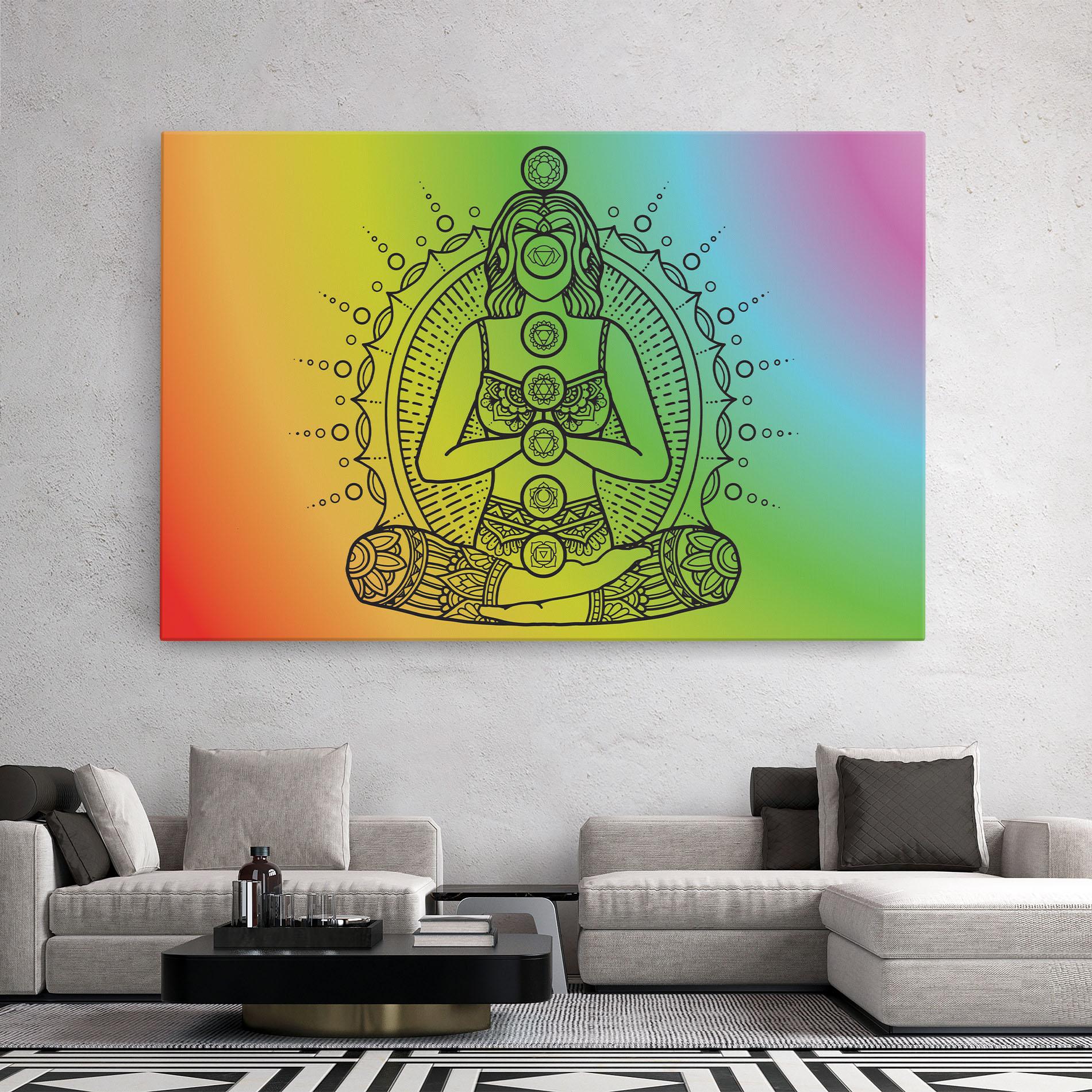 Vászonkép Girl Meditation mockup 2