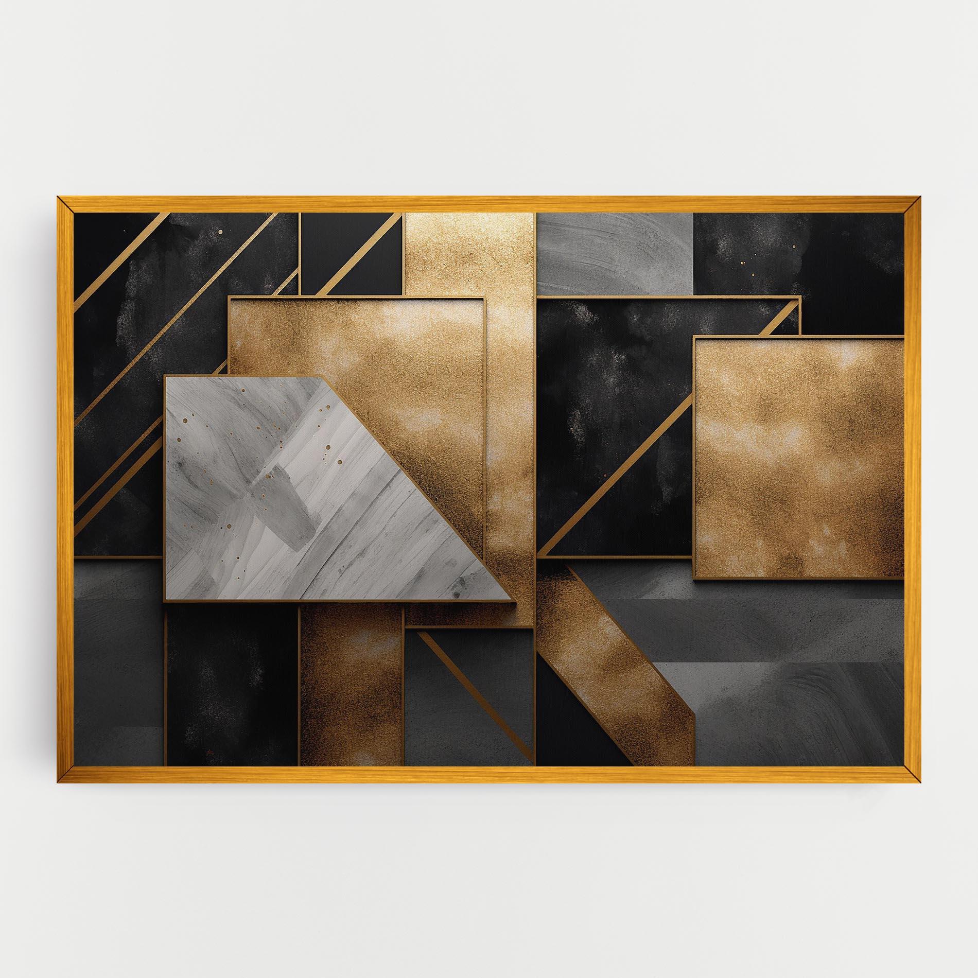 Vászonkép Abstract Gold Square mockup 0