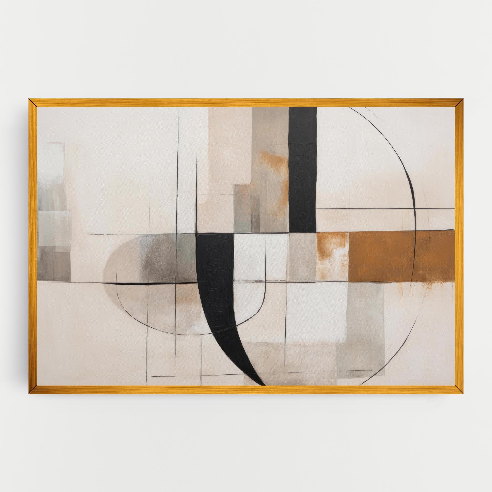 Vászonkép Black Abstract Lines mockup 0