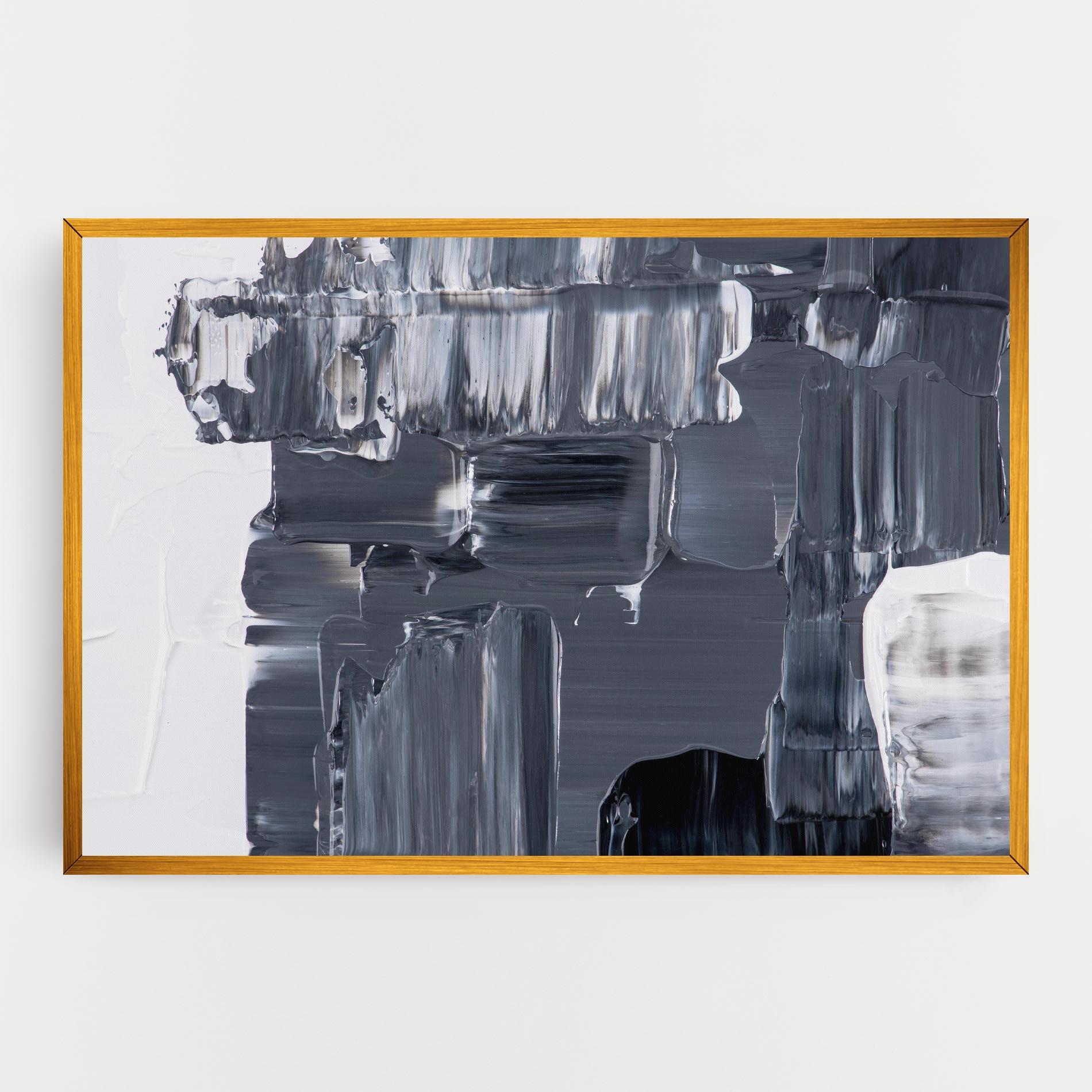 Vászonkép Black Acrylic Painting mockup 0