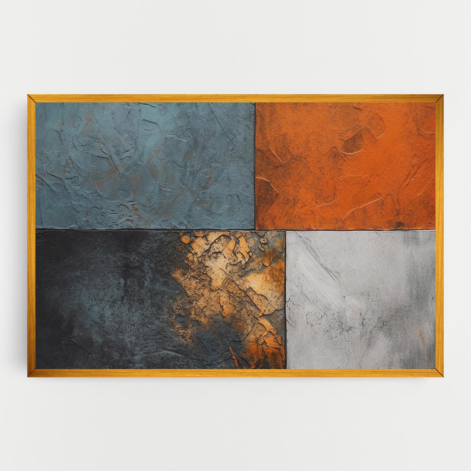 Vászonkép White Square With Gold mockup 0