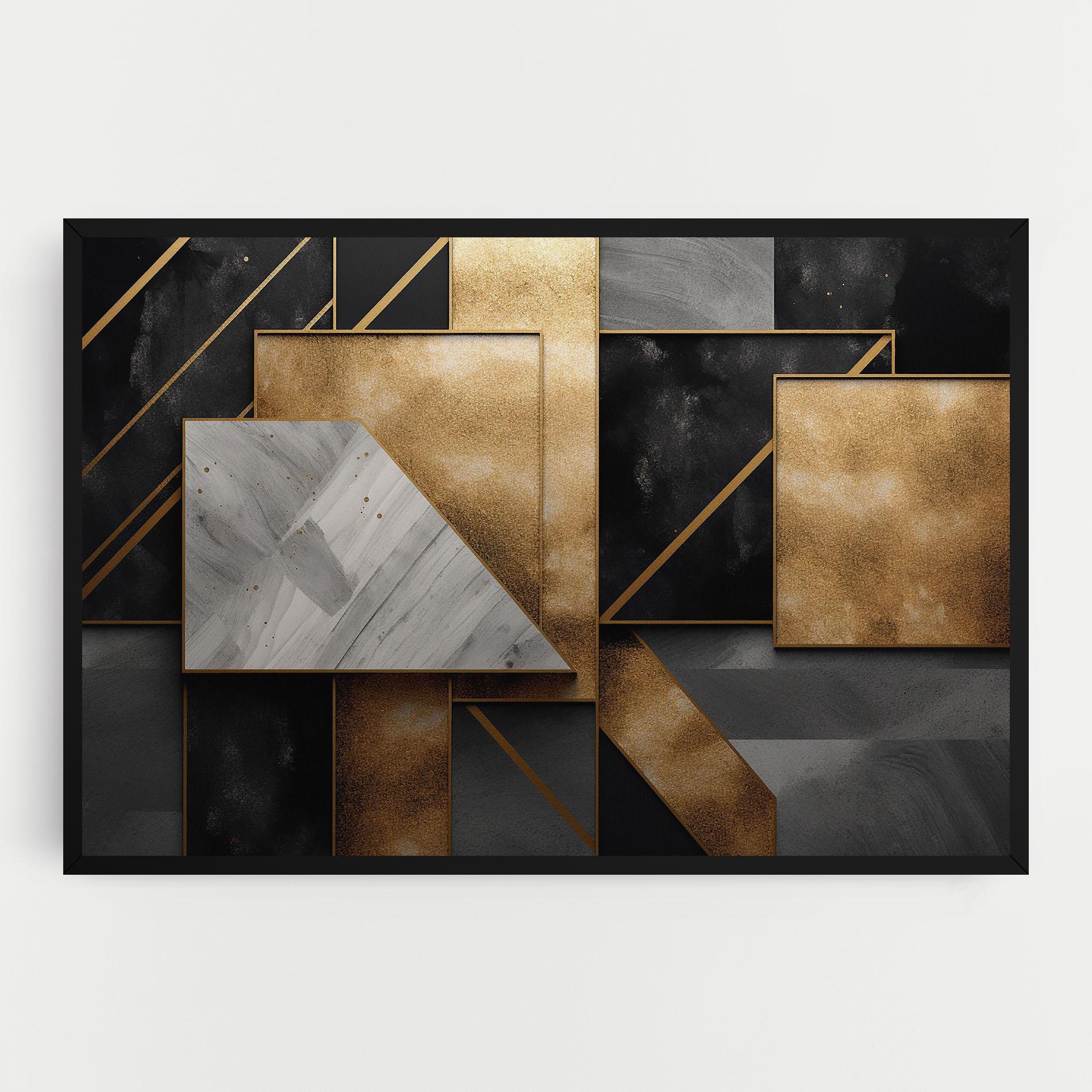 Vászonkép Abstract Gold Square mockup 0