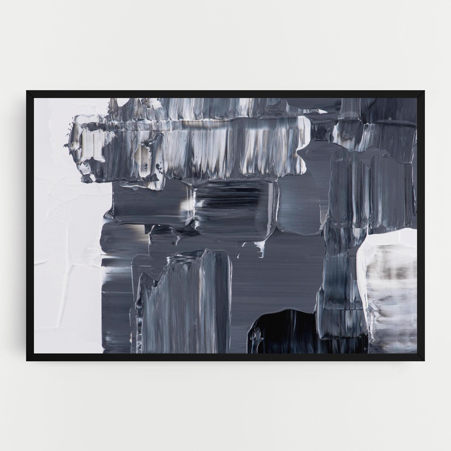 Vászonkép Black Acrylic Painting mockup 0