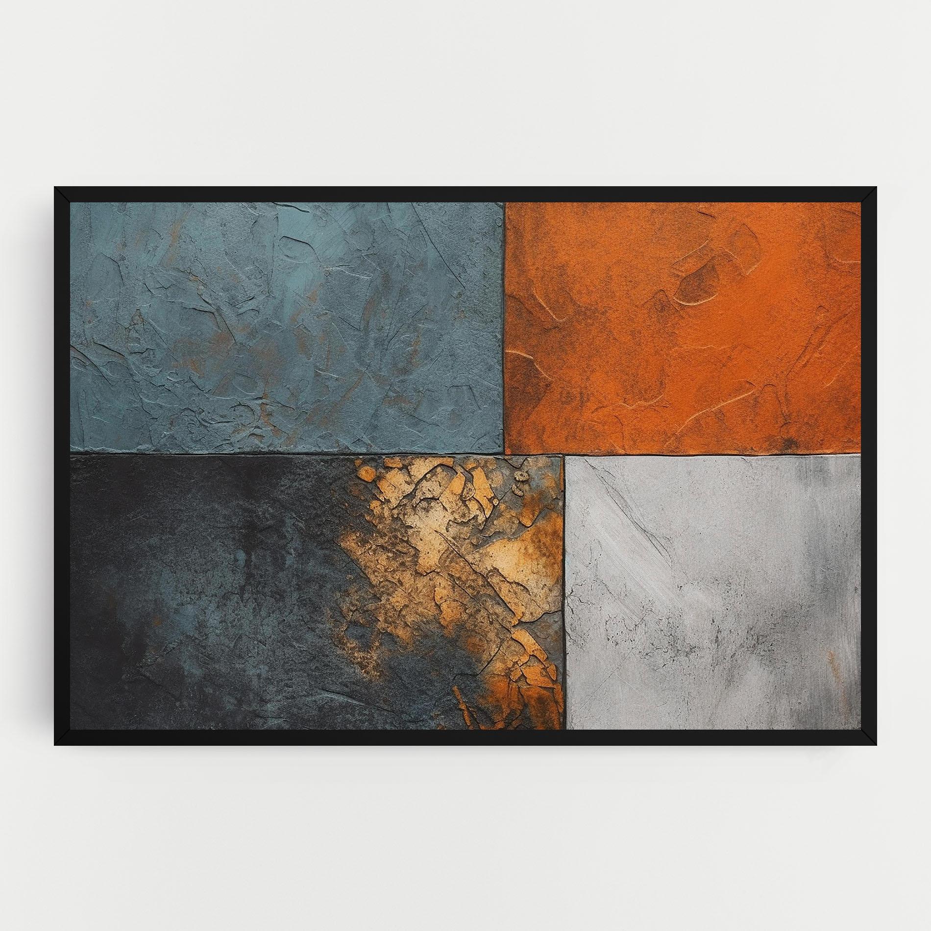 Vászonkép White Square With Gold mockup 0