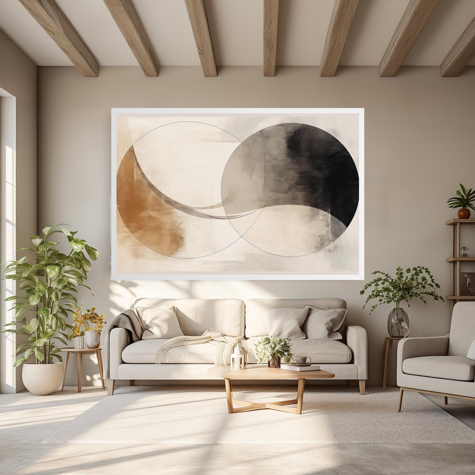 Abstract Circle Painting mockup 6