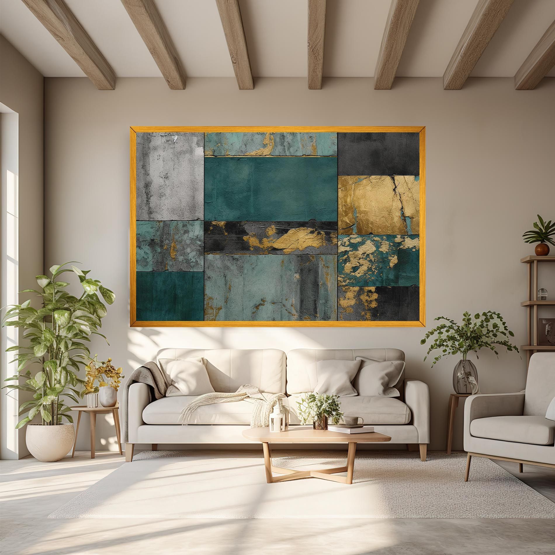 Golden Green Painting mockup 6