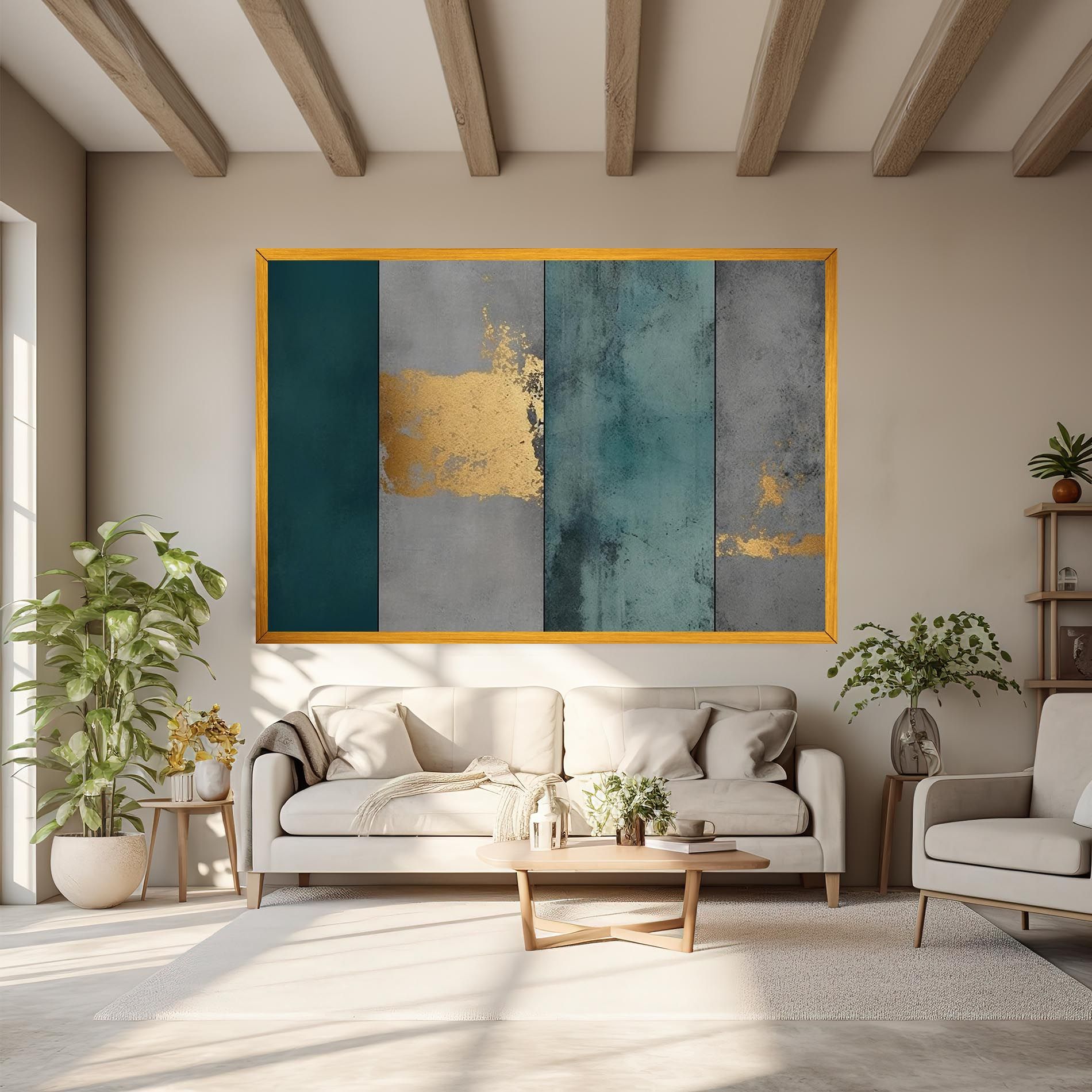 Green Colors With Gold mockup 6