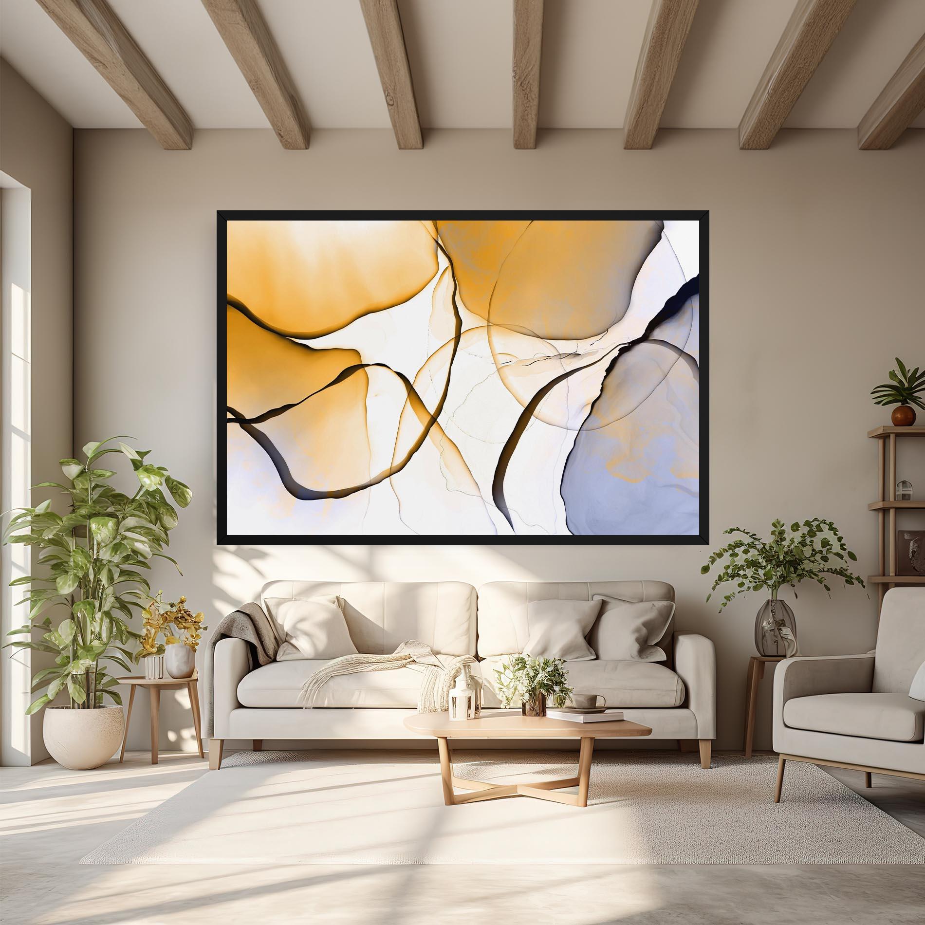 Vászonkép Abstract Alcohol Ink mockup 6