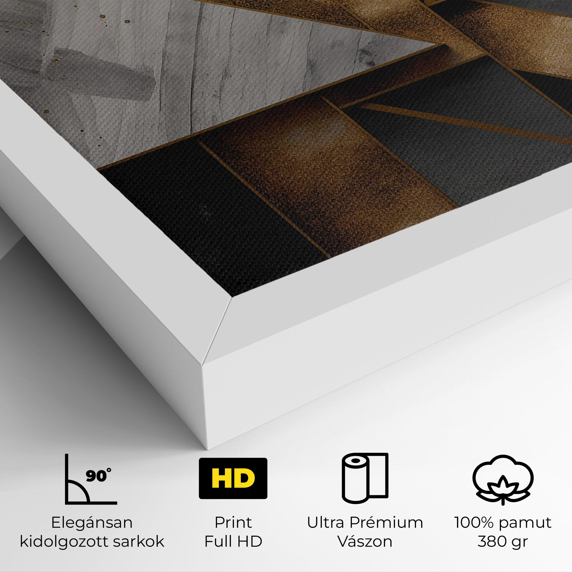 Vászonkép Abstract Gold Square mockup 4