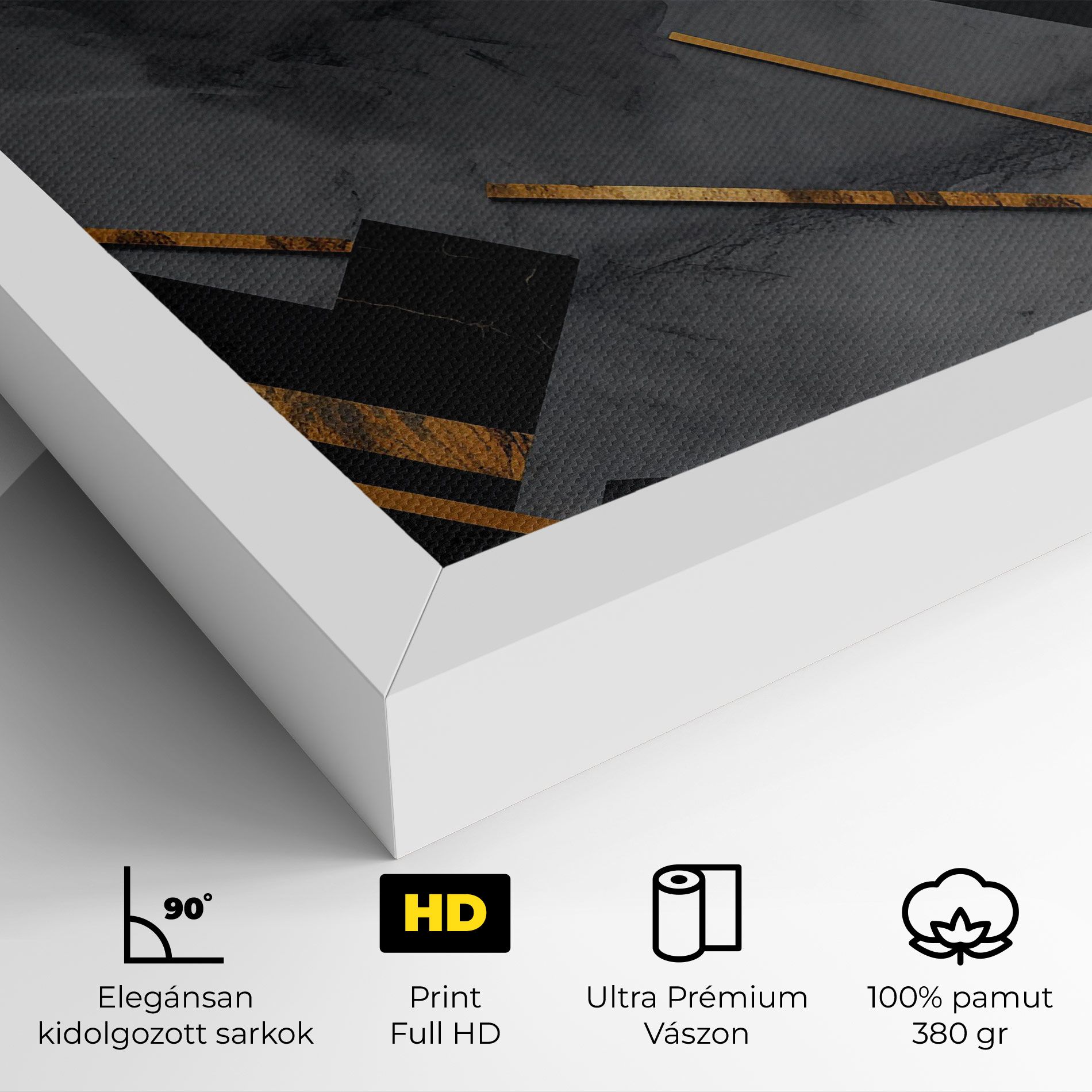 Grey Painting With Gold Lines mockup 4