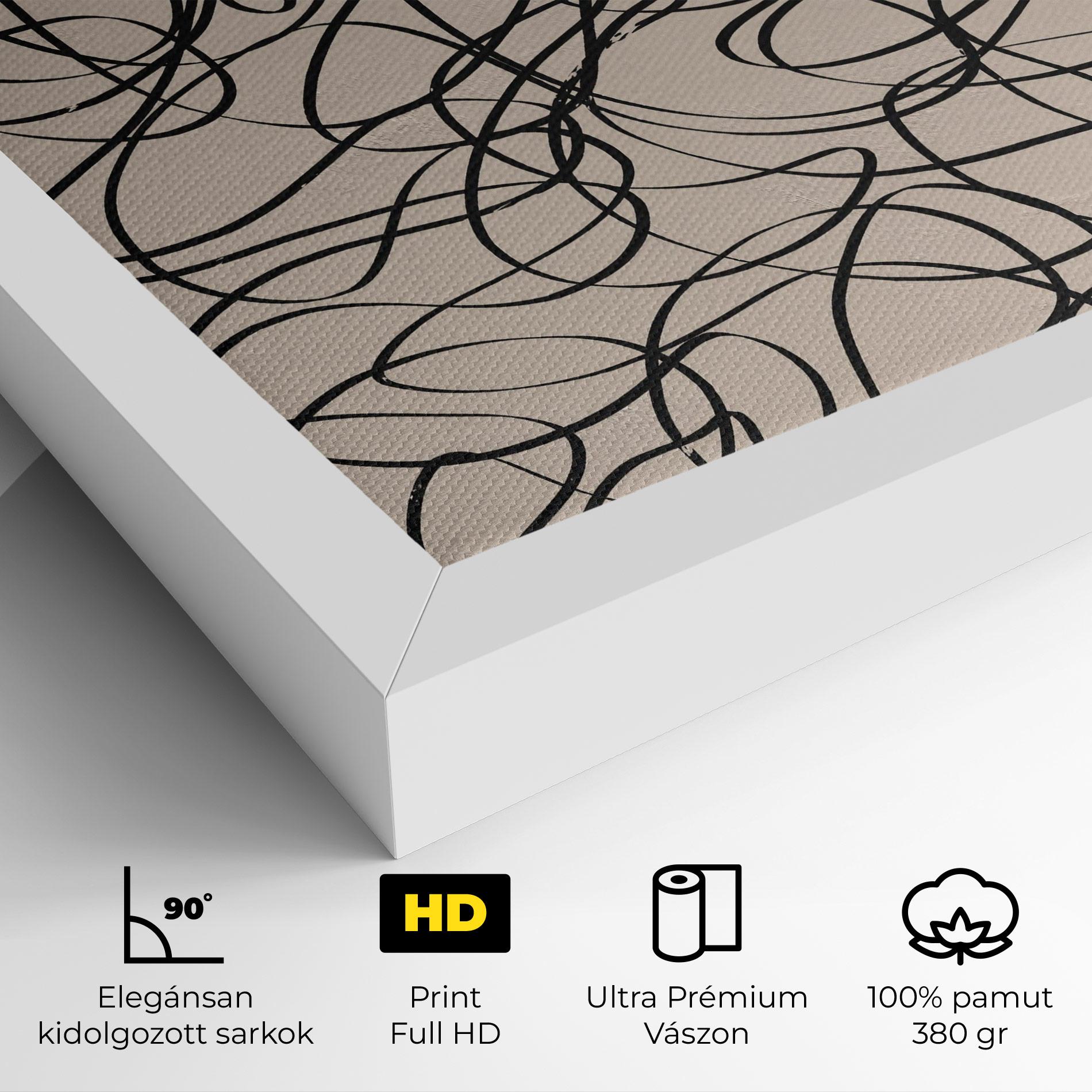 Vászonkép Hand Painted Pattern mockup 4