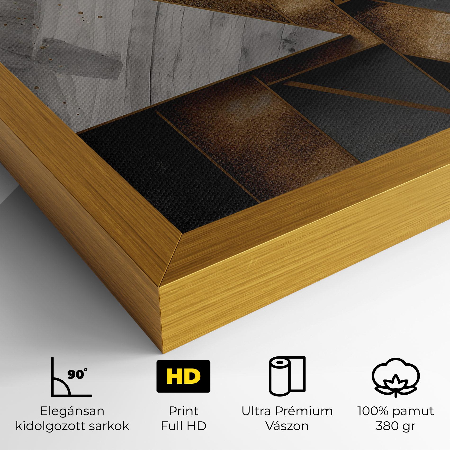 Vászonkép Abstract Gold Square mockup 4