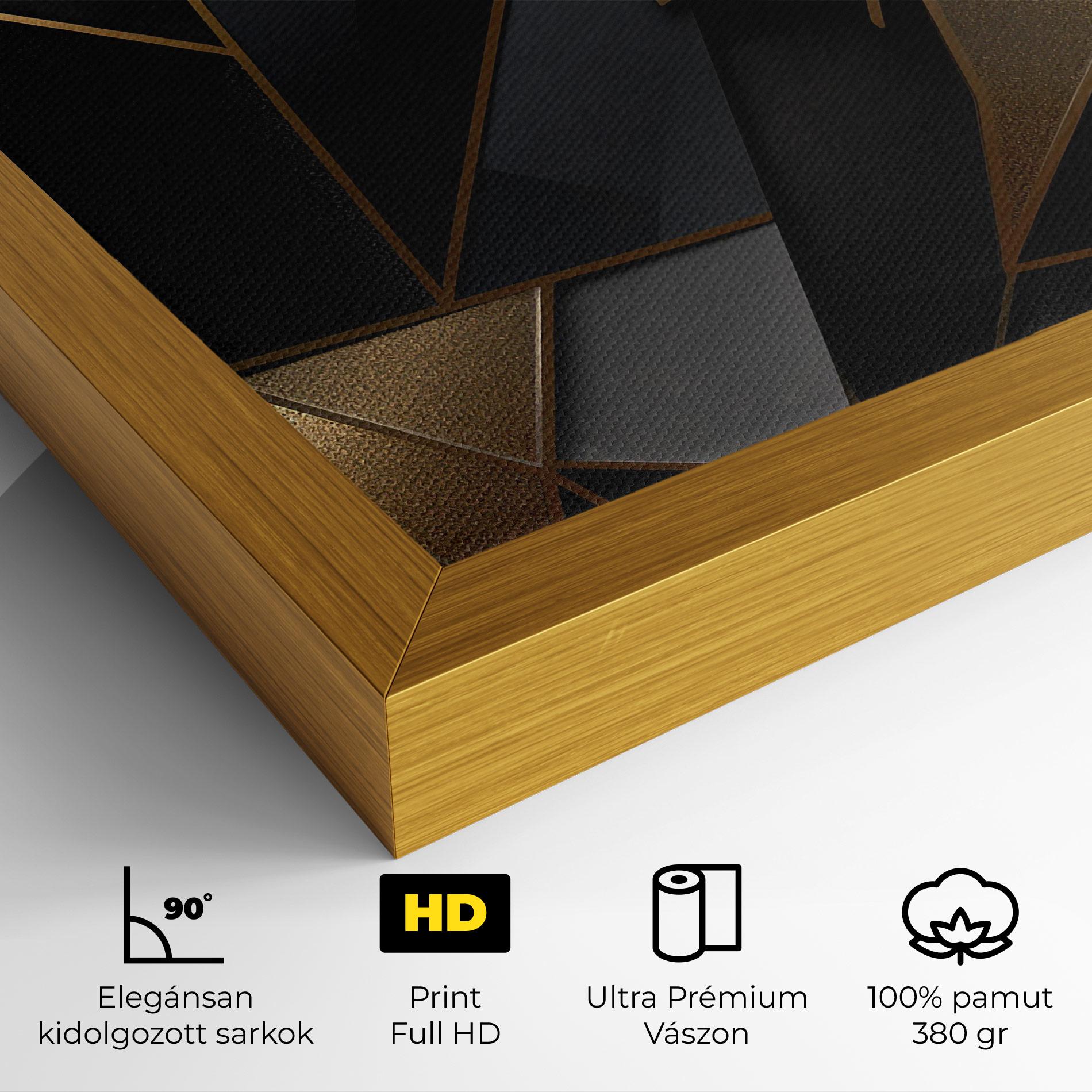 Vászonkép Abstract Golden Art mockup 4