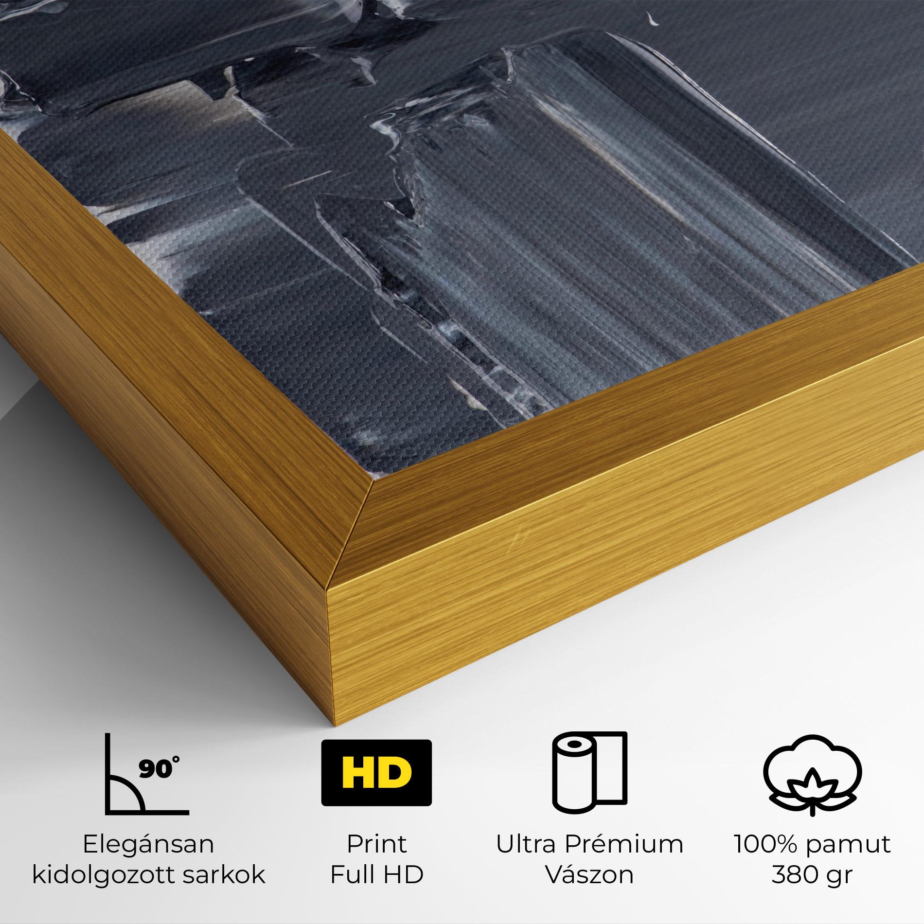 Vászonkép Black Acrylic Painting mockup 4