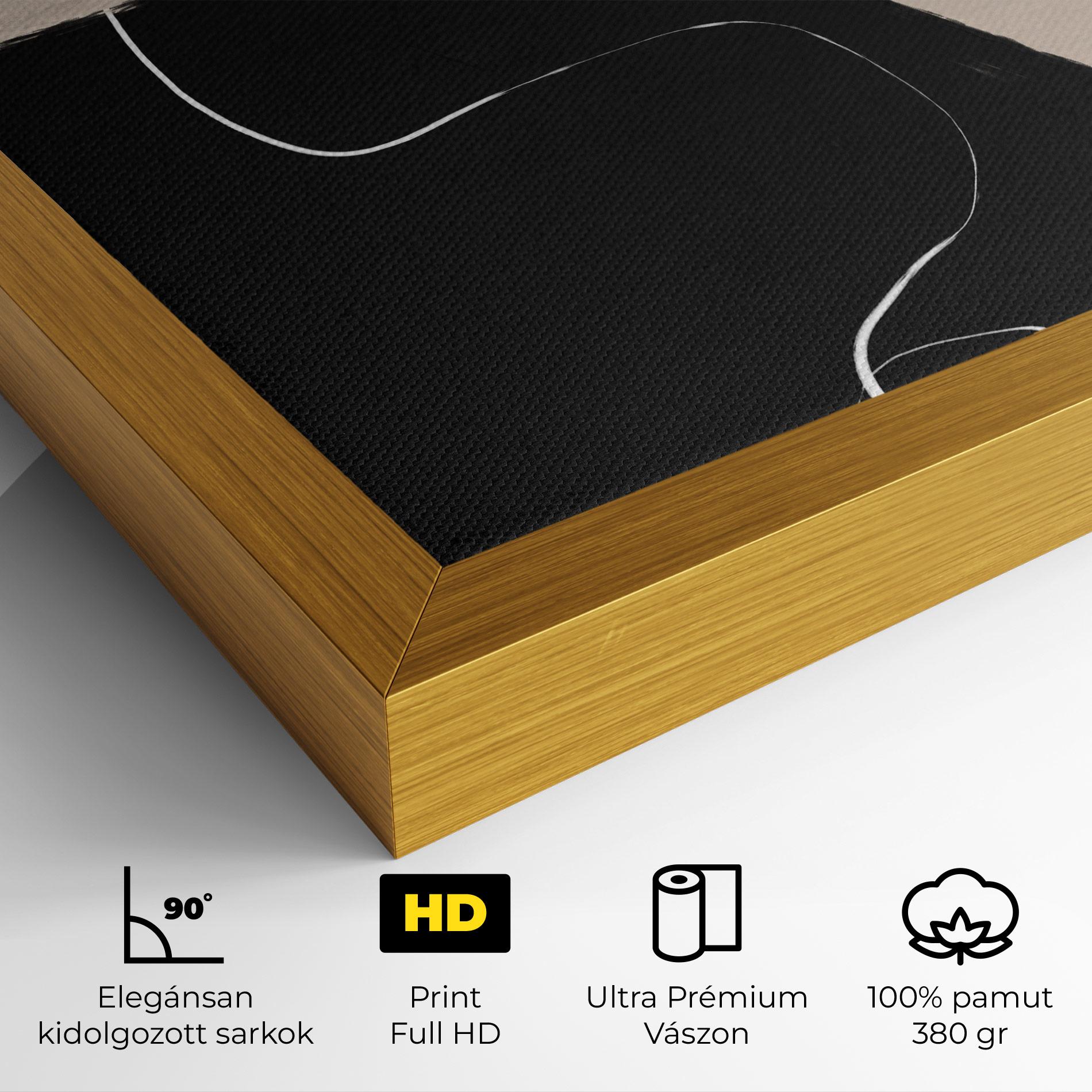 Vászonkép Black Brushstrokes mockup 4