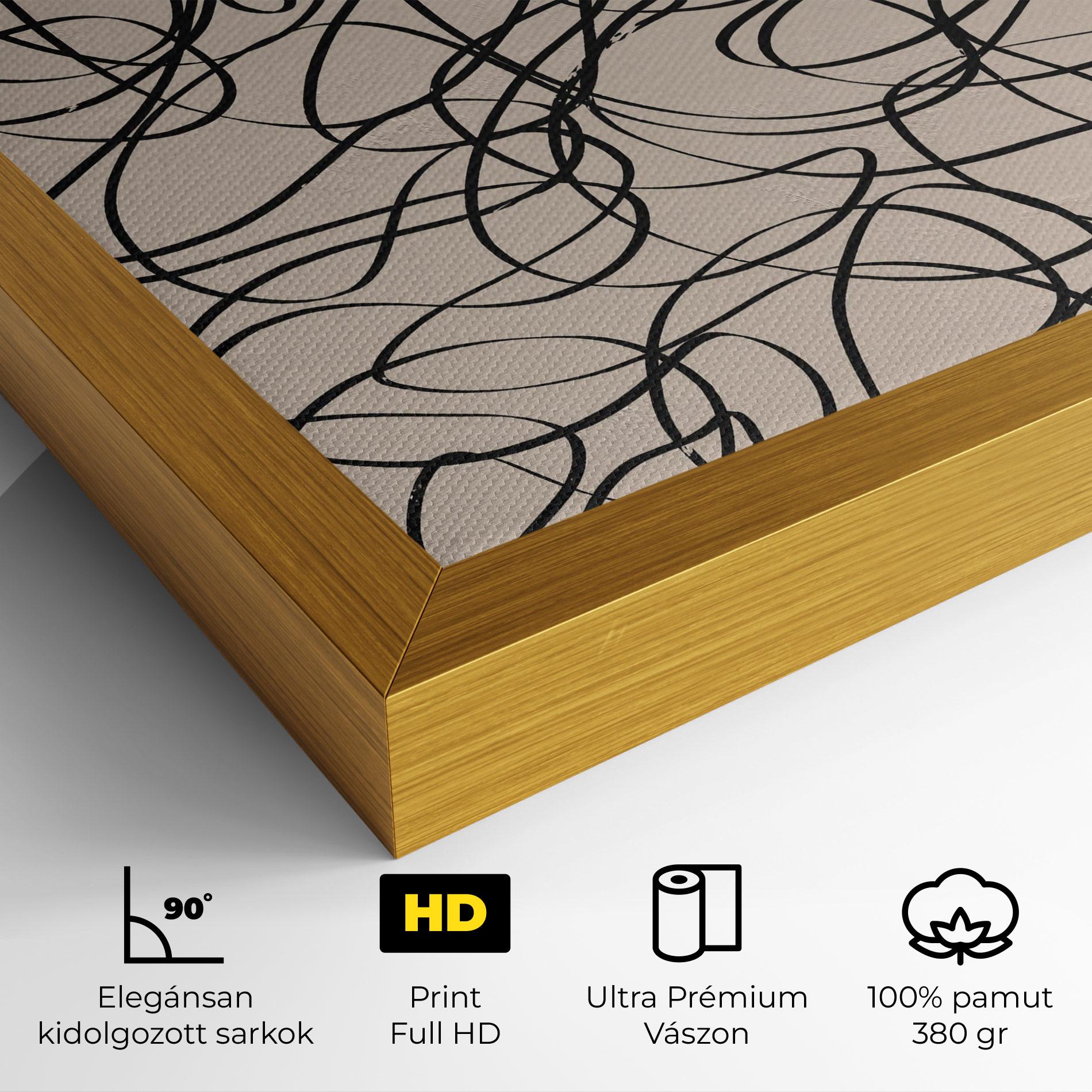 Vászonkép Hand Painted Pattern mockup 4