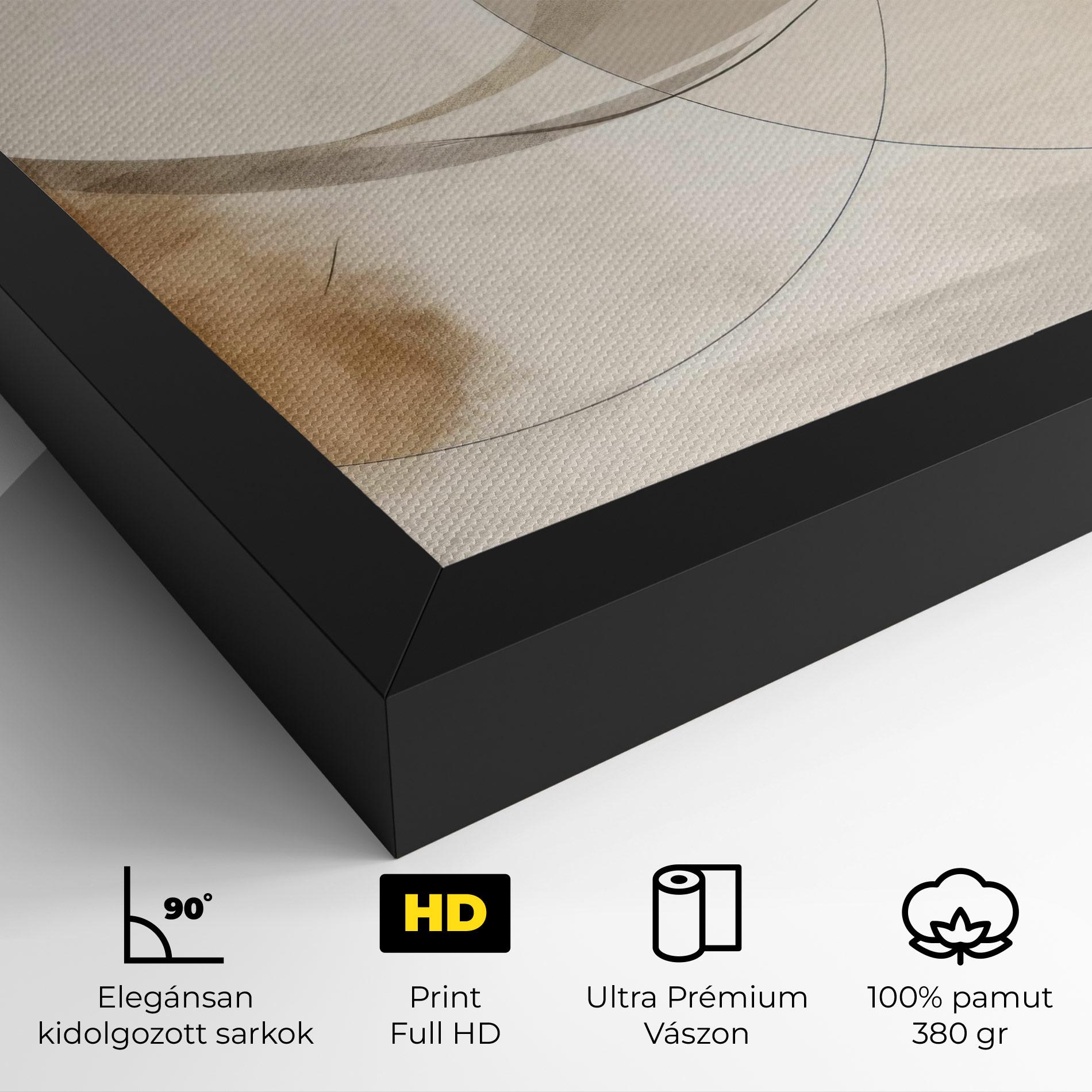 Vászonkép Abstract Circle Painting mockup 4