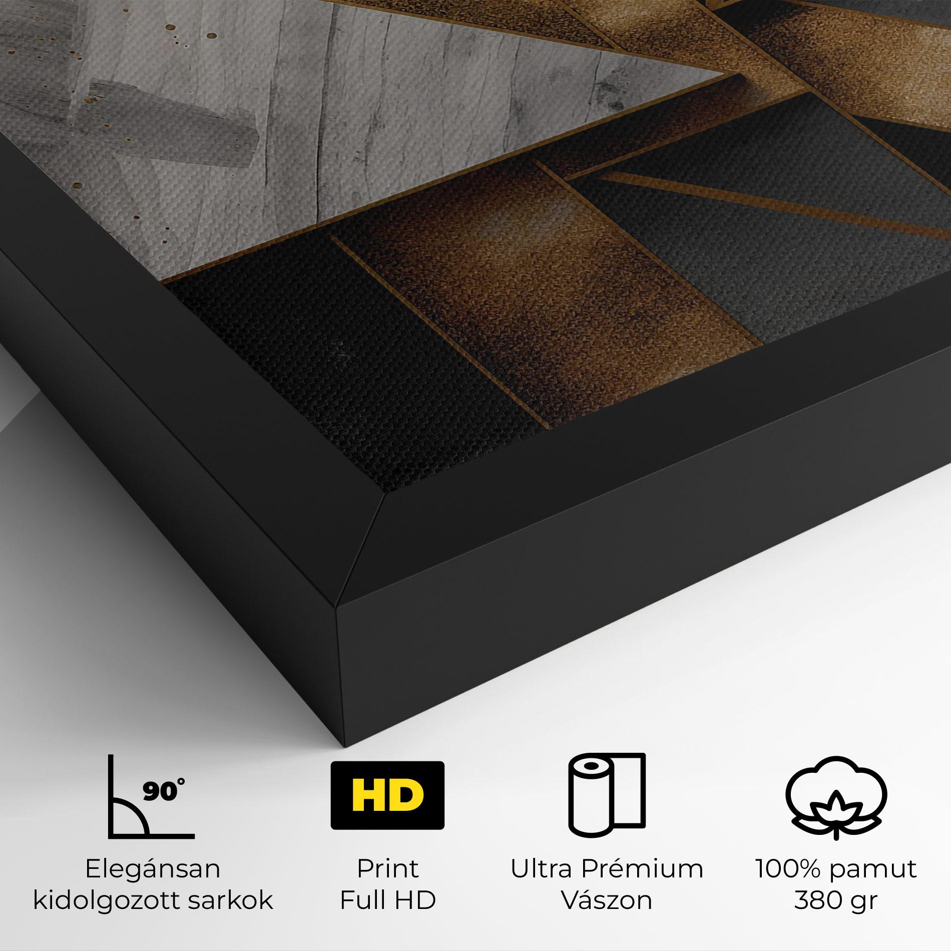 Vászonkép Abstract Gold Square mockup 4