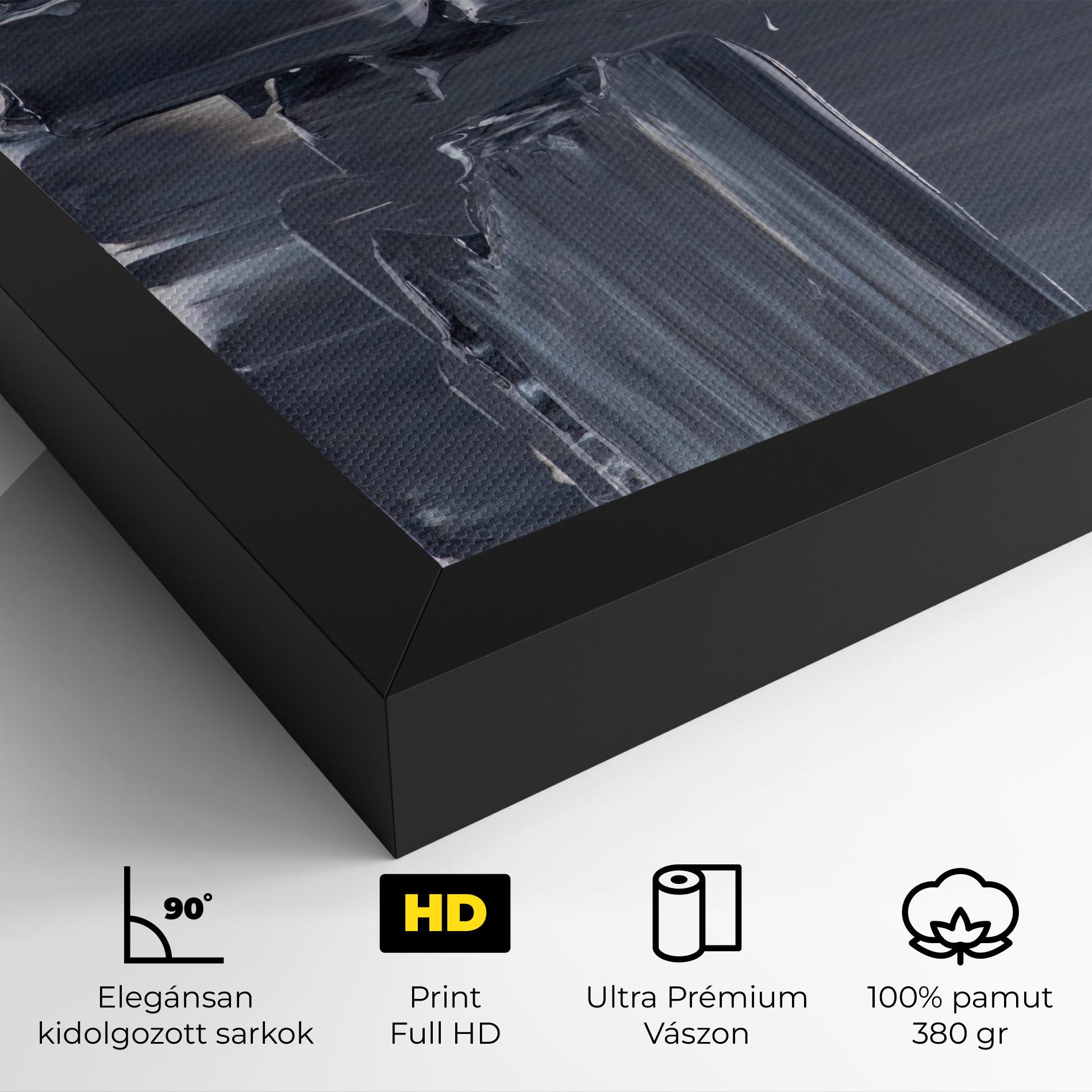 Vászonkép Black Acrylic Painting mockup 4