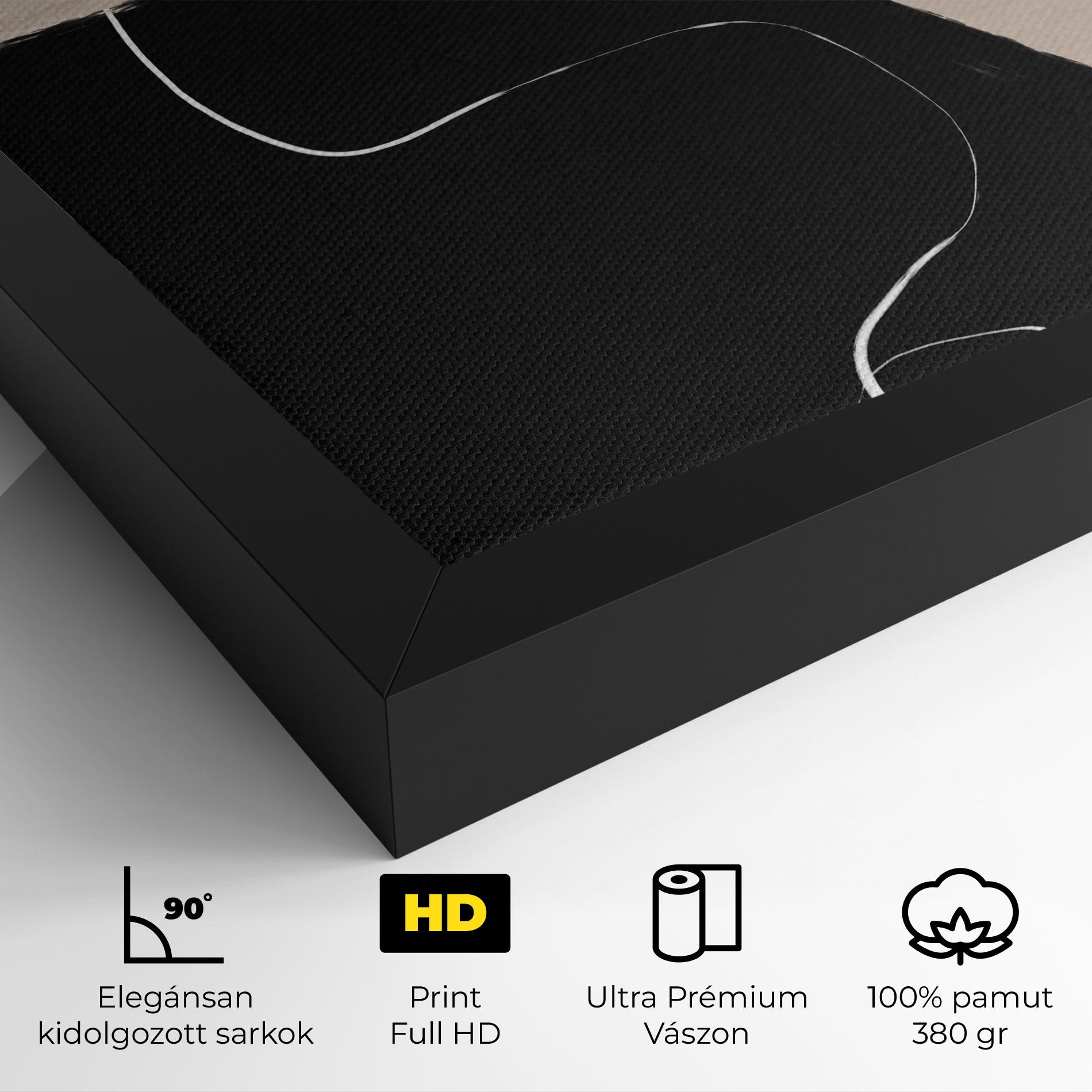 Vászonkép Black Brushstrokes mockup 4