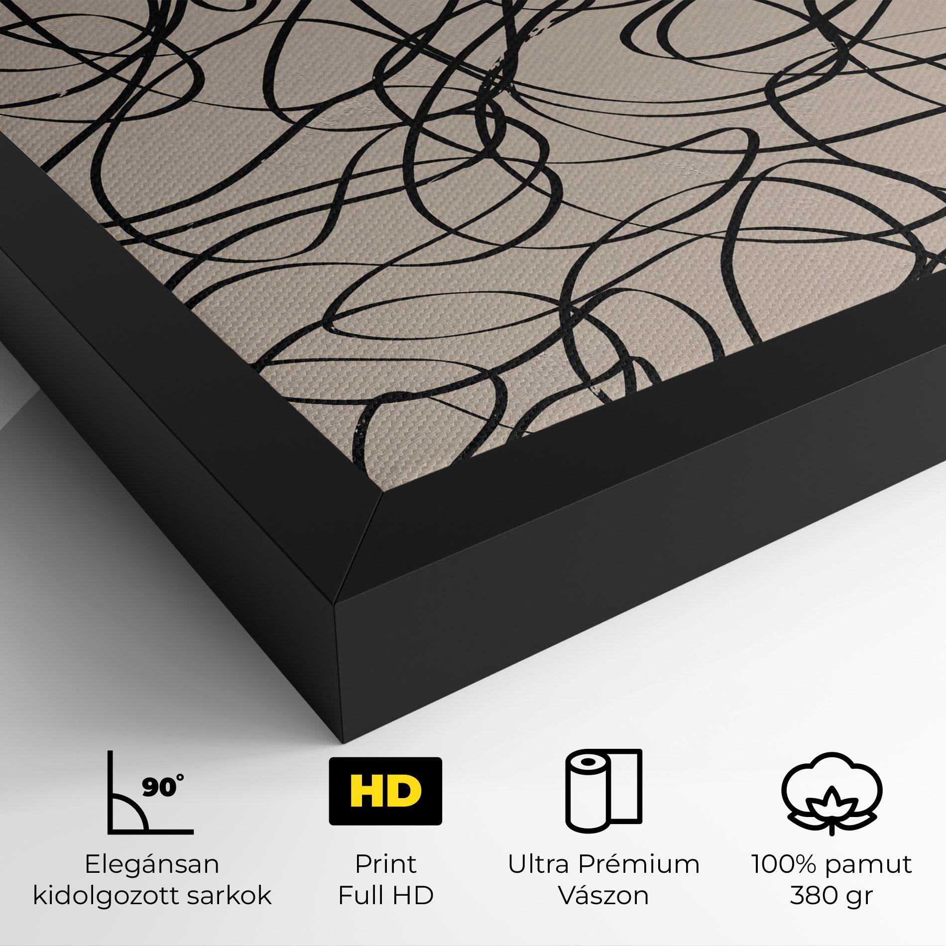 Vászonkép Hand Painted Pattern mockup 4