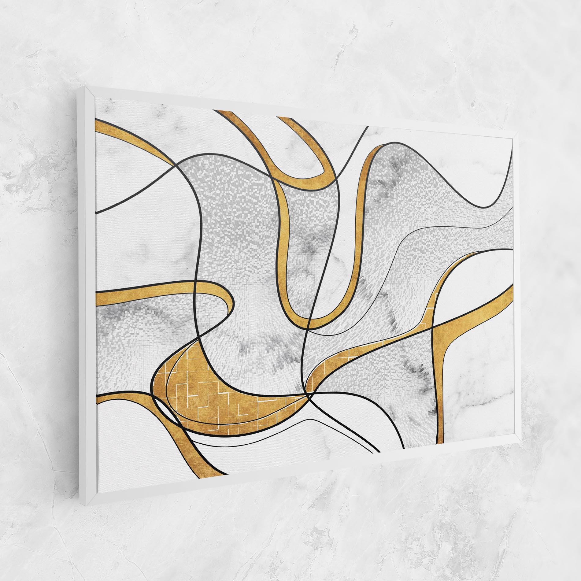 Vászonkép Abstract Gold Lines mockup 1