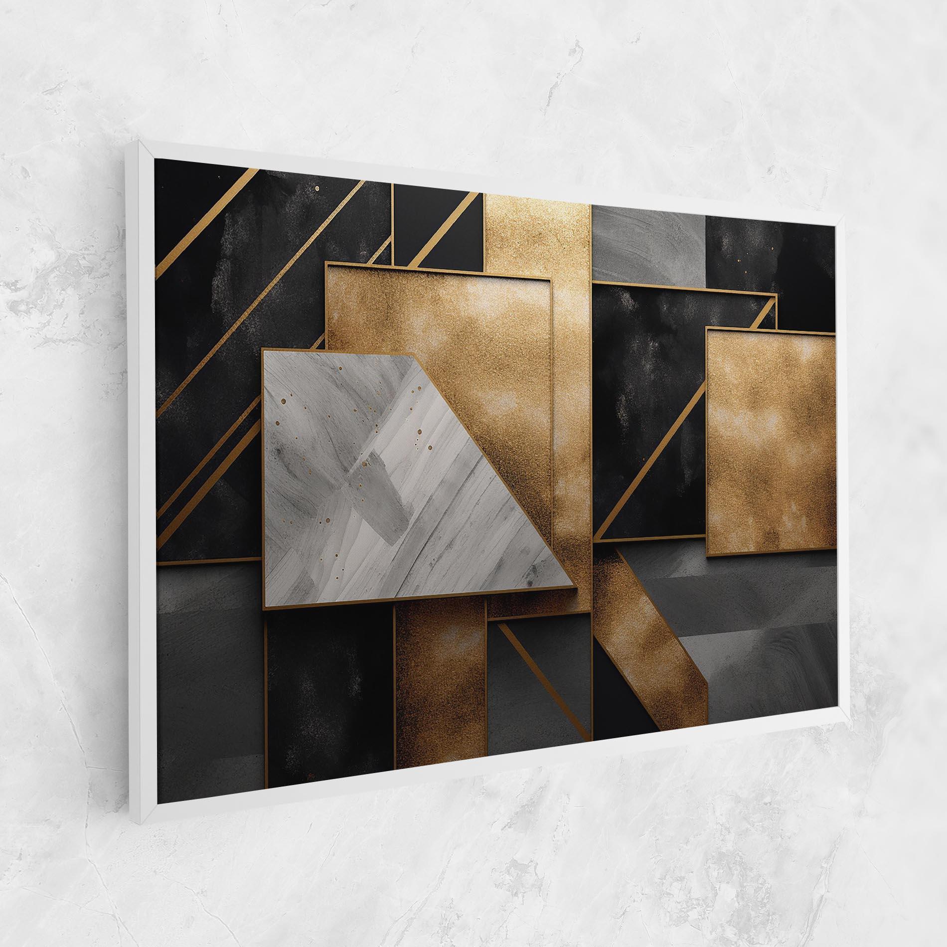 Vászonkép Abstract Gold Square mockup 1