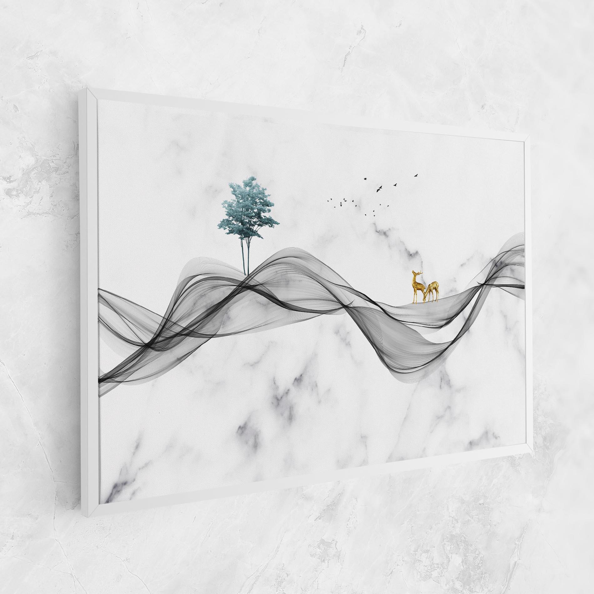 Vászonkép Abstract Golden Landscape 1 mockup 1