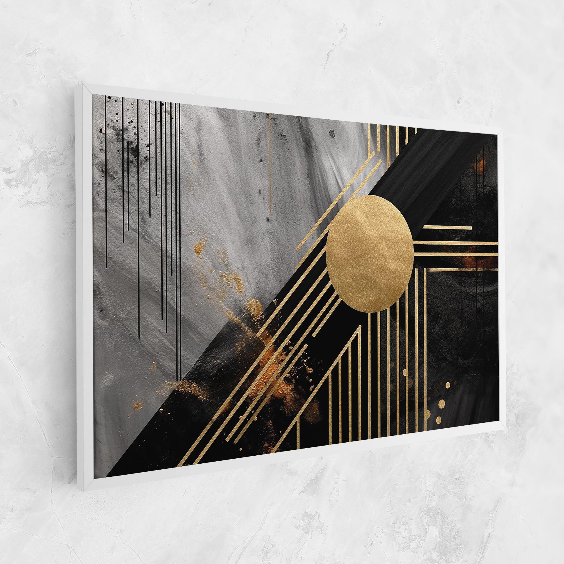 Gold Circle With Lines mockup 1