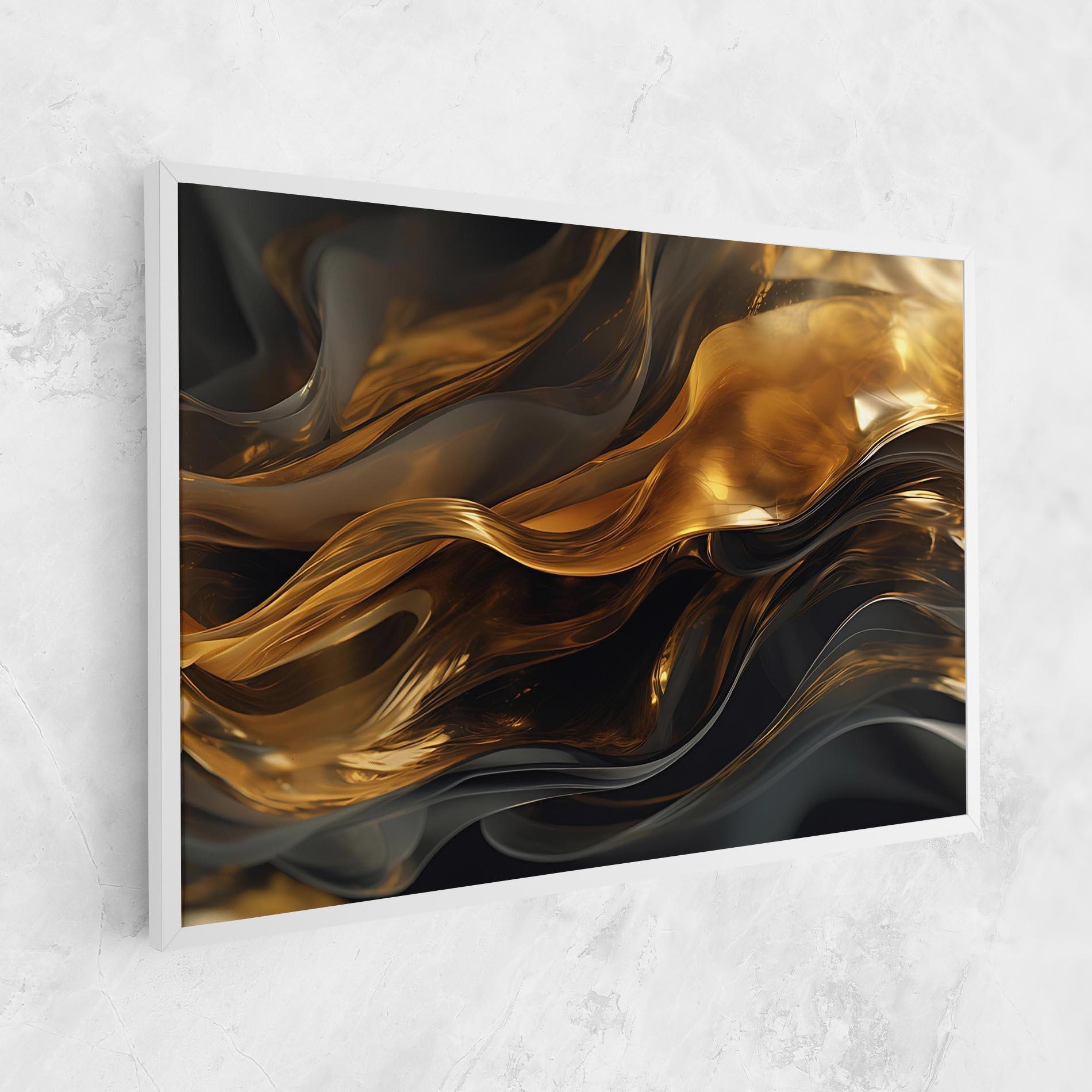 Vászonkép Gold With Black Wave mockup 1