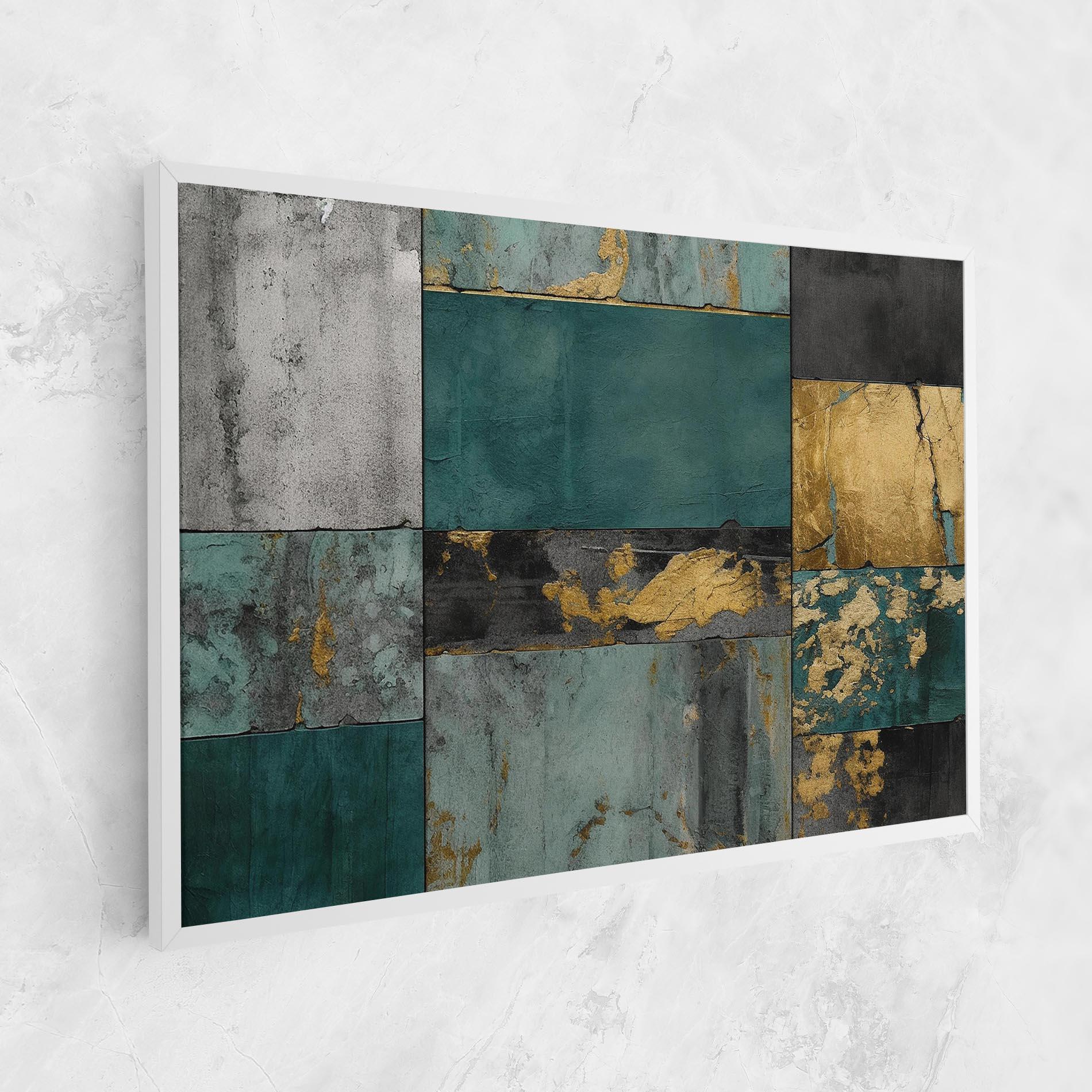 Vászonkép Golden Green Painting mockup 1