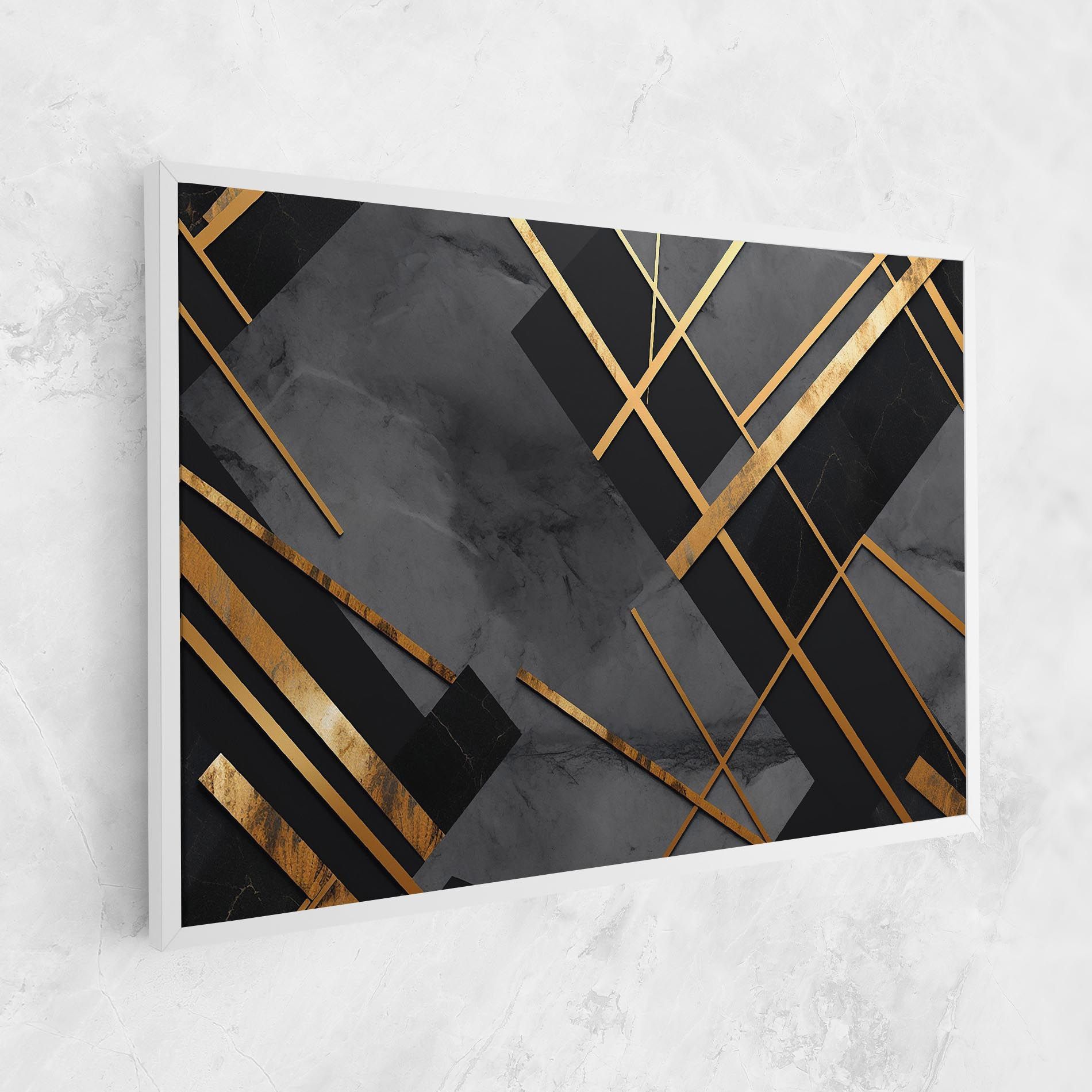 Grey Painting With Gold Lines mockup 1