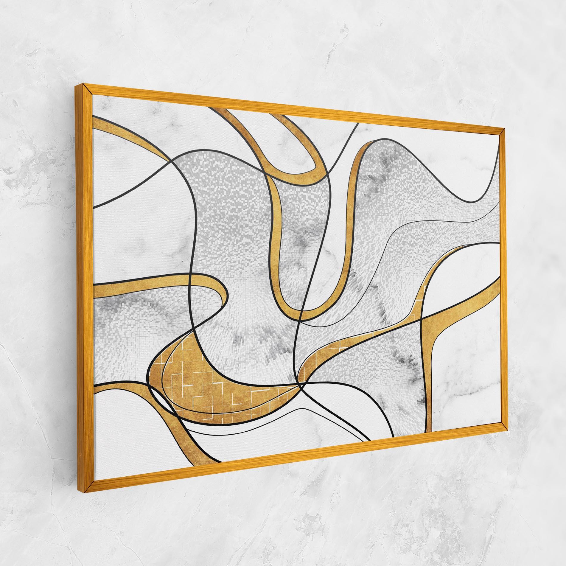 Vászonkép Abstract Gold Lines mockup 1