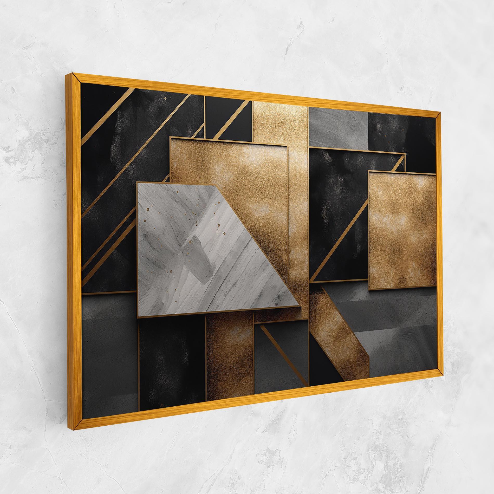 Vászonkép Abstract Gold Square mockup 1