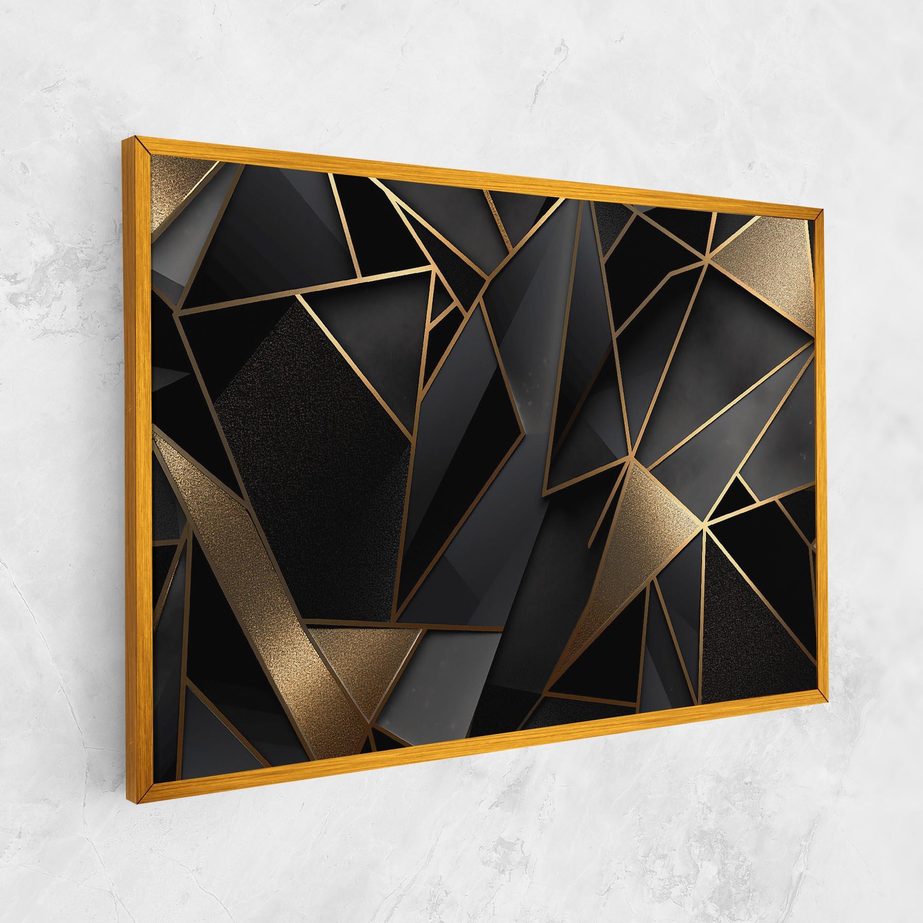 Vászonkép Abstract Golden Art mockup 1