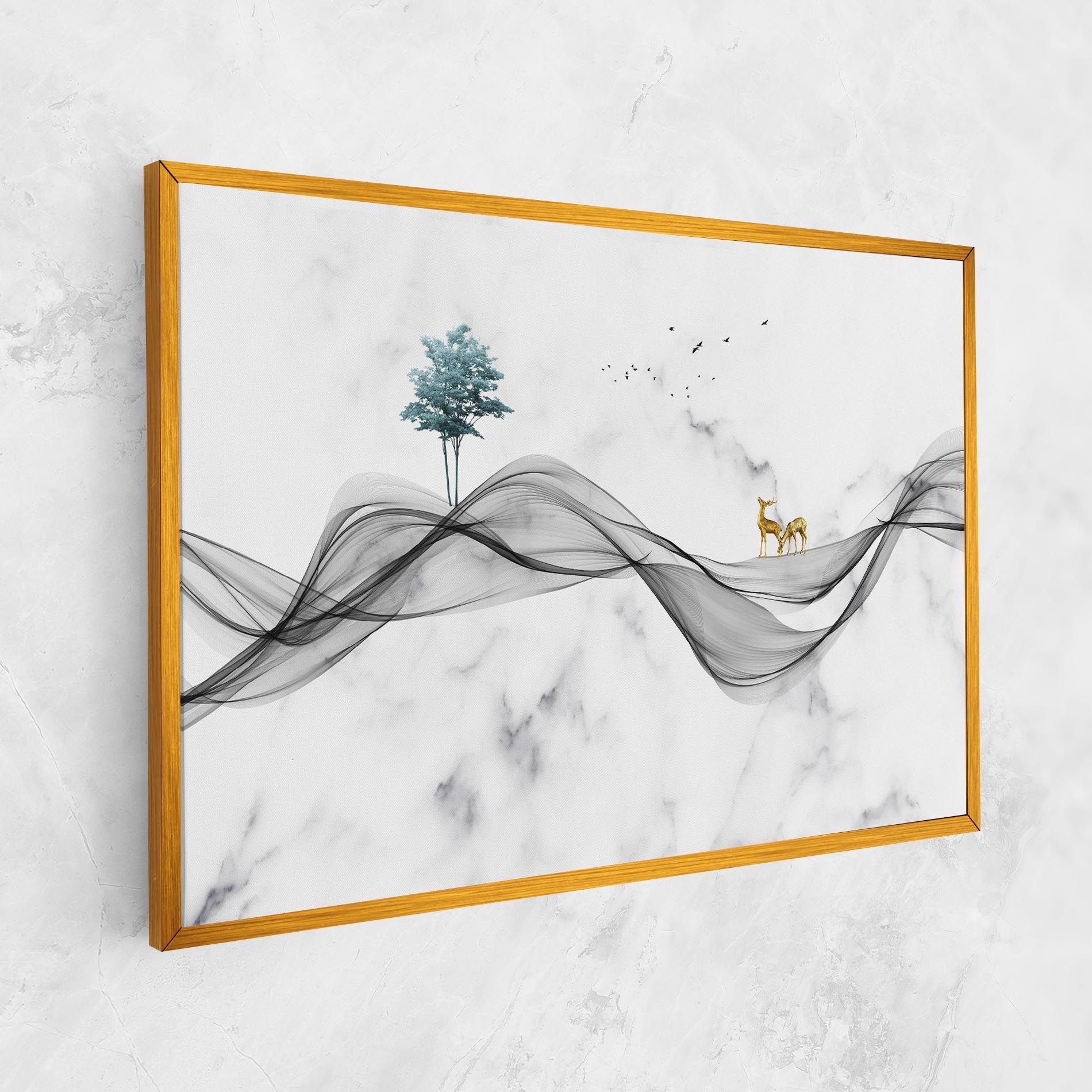 Abstract Golden Landscape 1 mockup 1