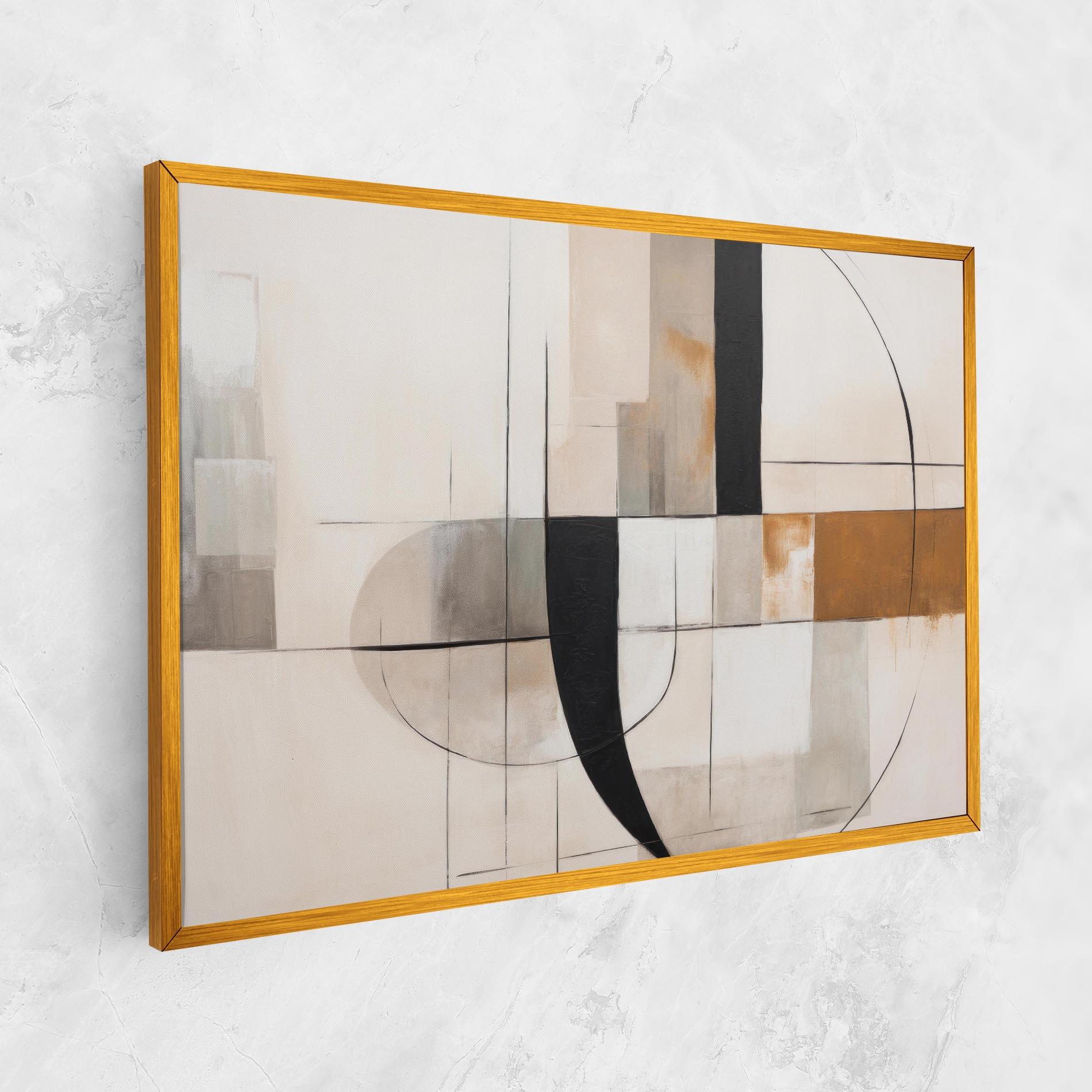 Vászonkép Black Abstract Lines mockup 1