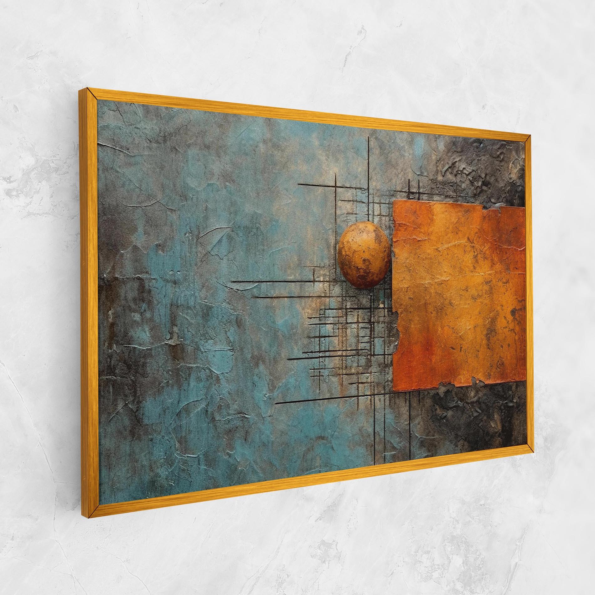 Vászonkép Orange Square Painting mockup 1