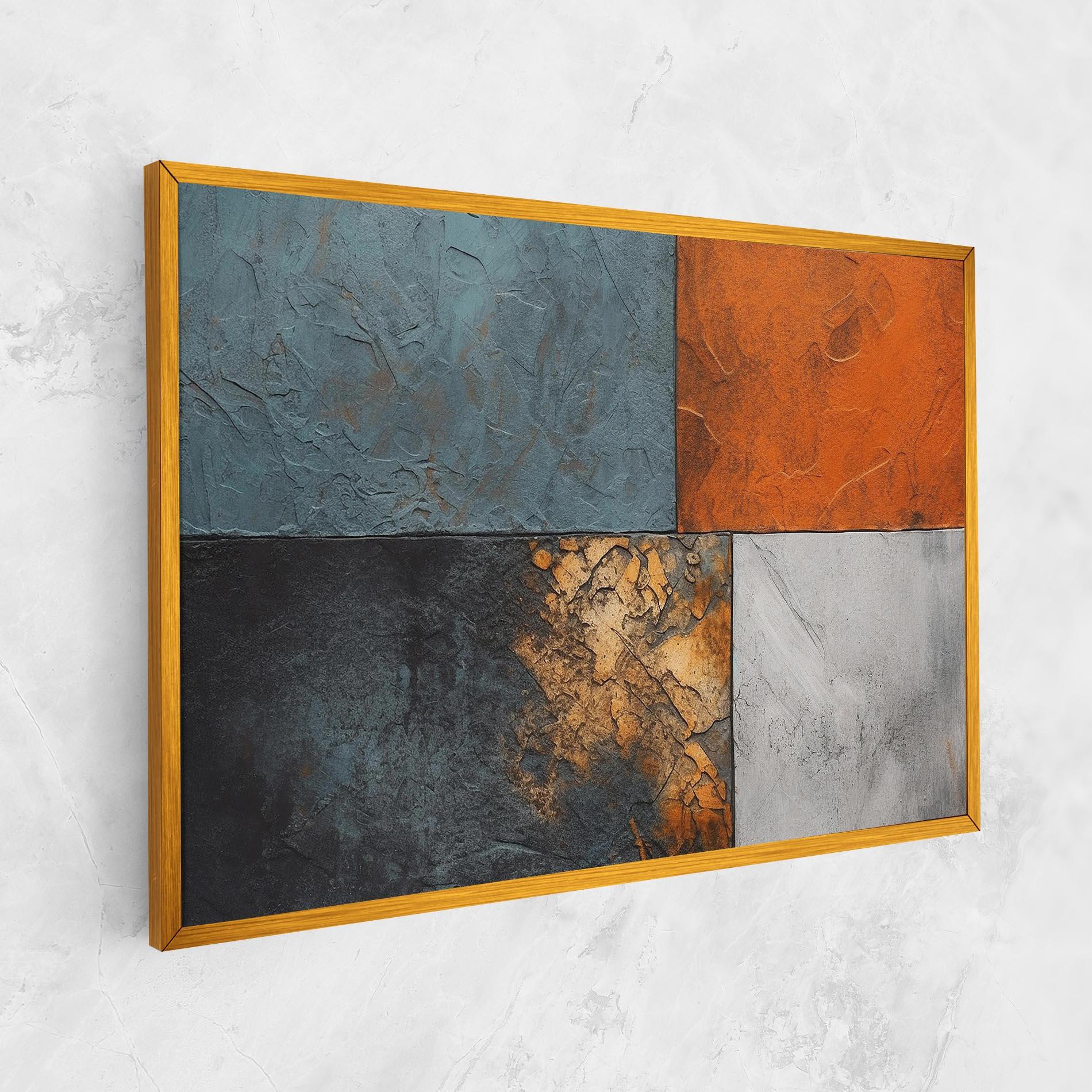 Vászonkép White Square With Gold mockup 1